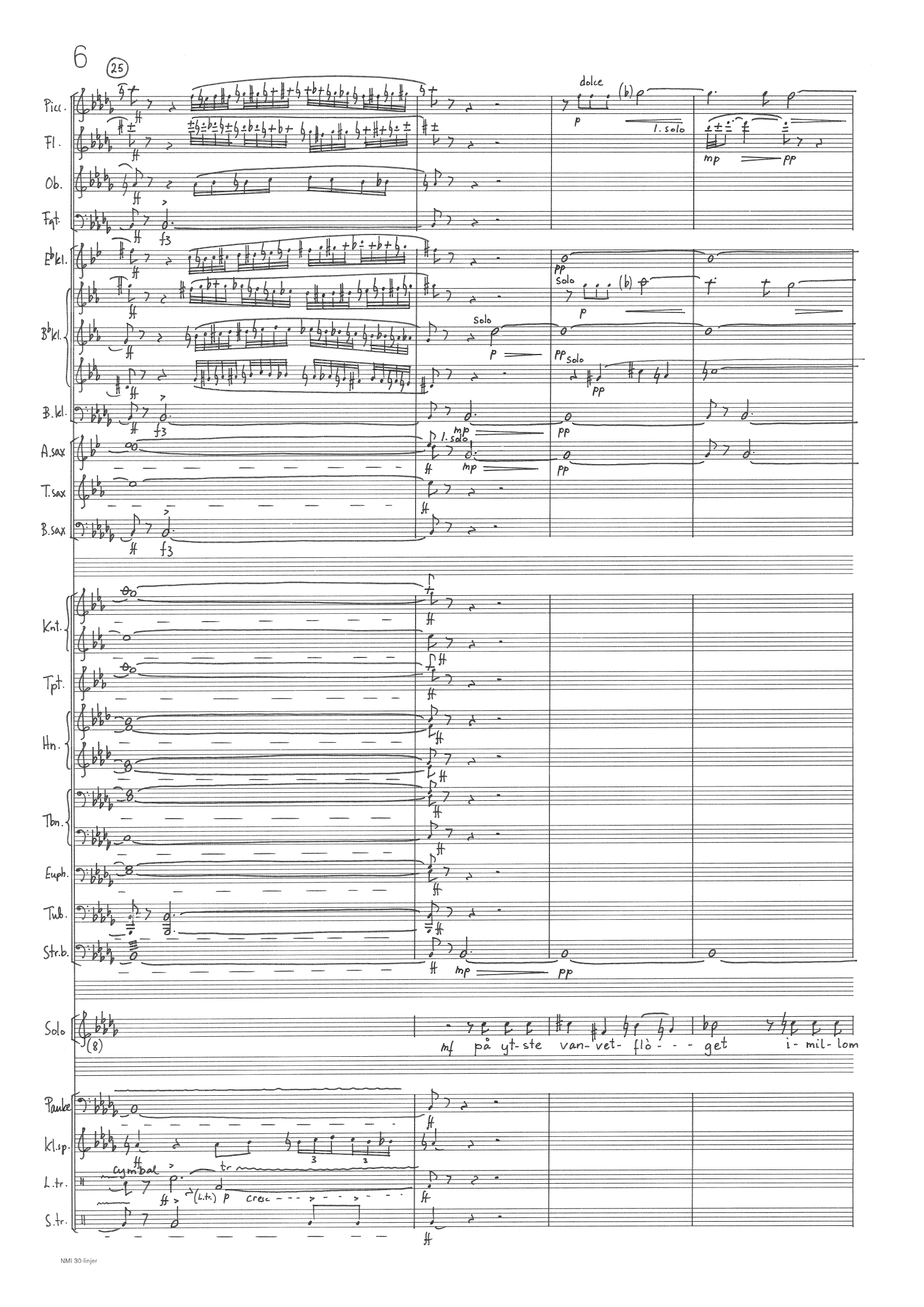 Song um kjærleik for tenor (sopran) og symfonisk janitsjarorkester, op. 84, nr. 1 - Bilde 8