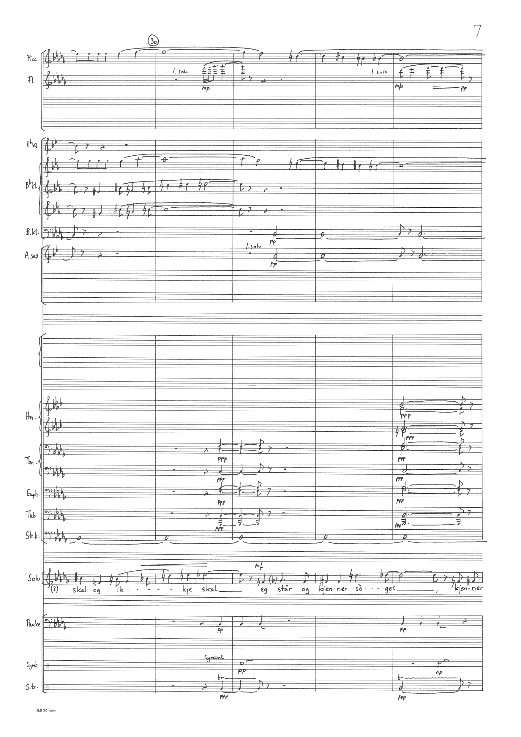 Song um kjærleik for tenor (sopran) og symfonisk janitsjarorkester, op. 84, nr. 1 - Bilde 9