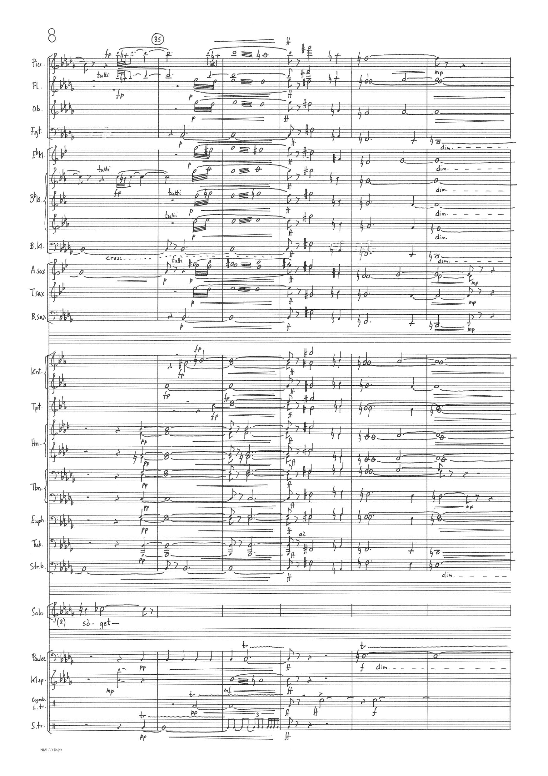 Song um kjærleik for tenor (sopran) og symfonisk janitsjarorkester, op. 84, nr. 1 - Bilde 10