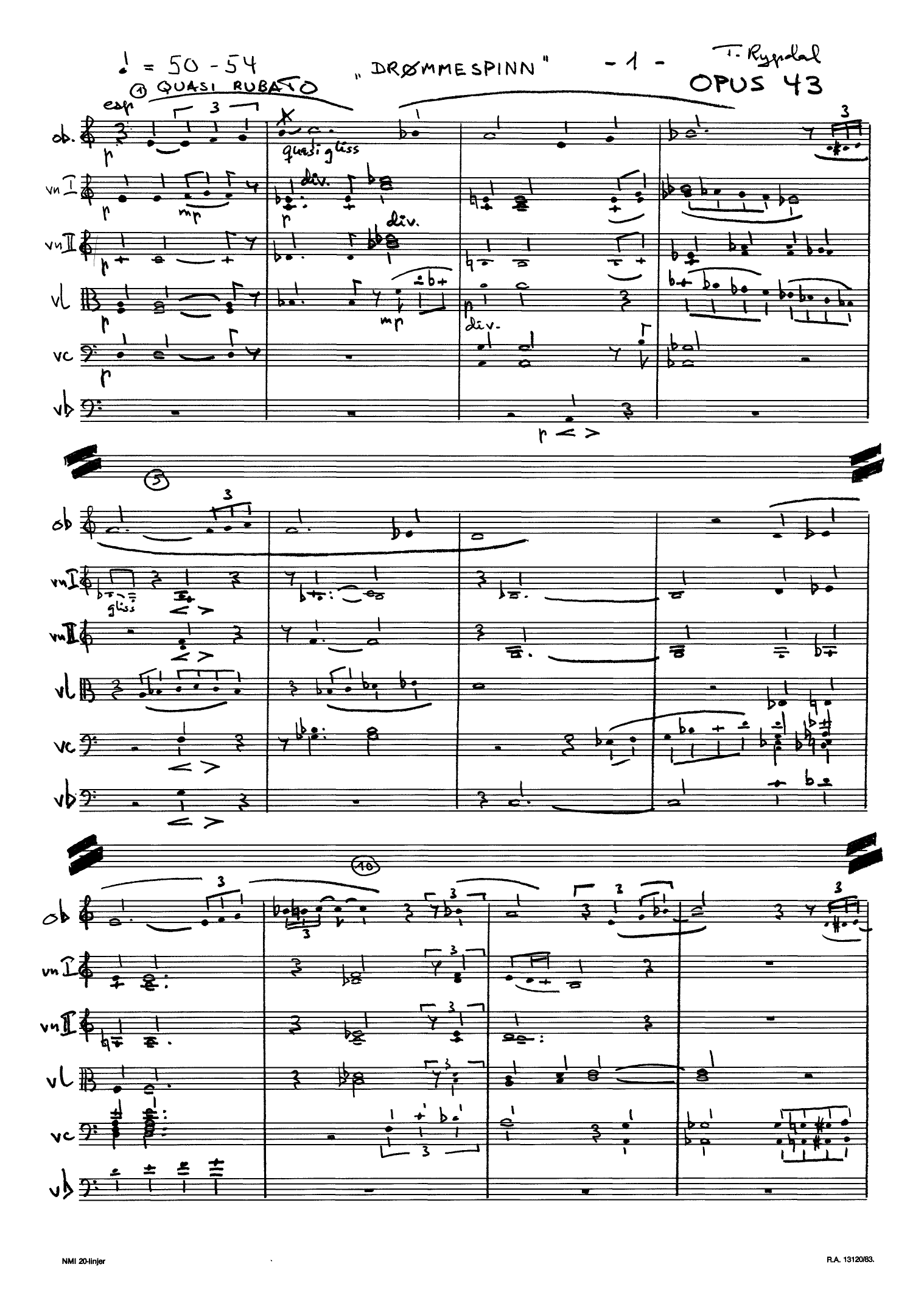 Drømmespinn, op. 43