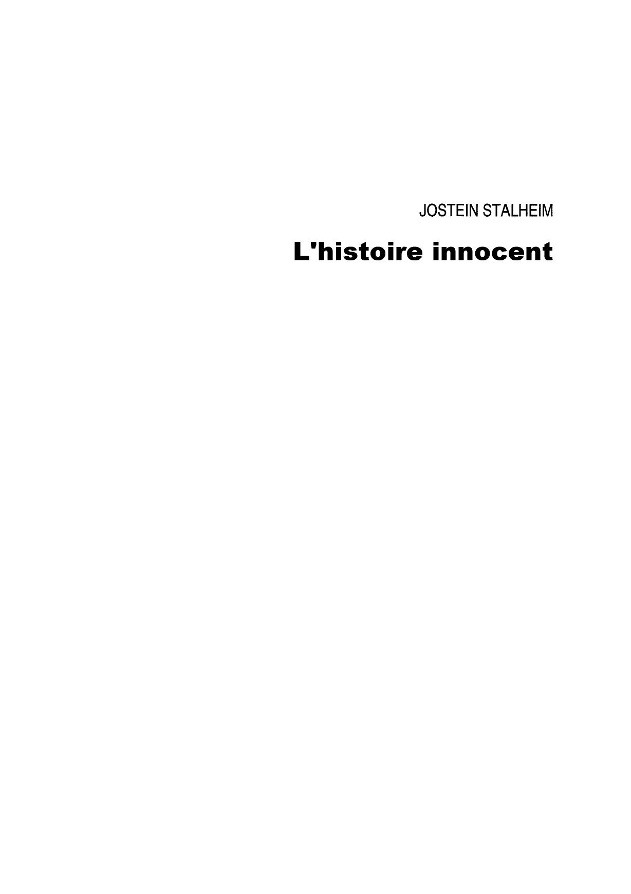 L'histoire innocent - Flauto traverso