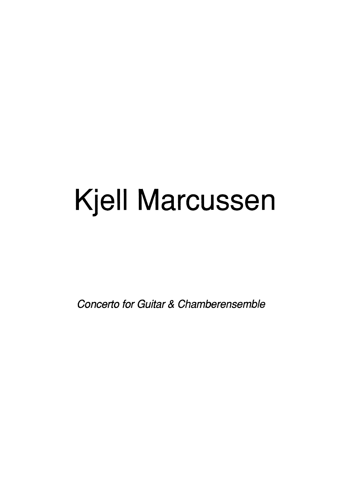 Concerto for guitar and ensemble