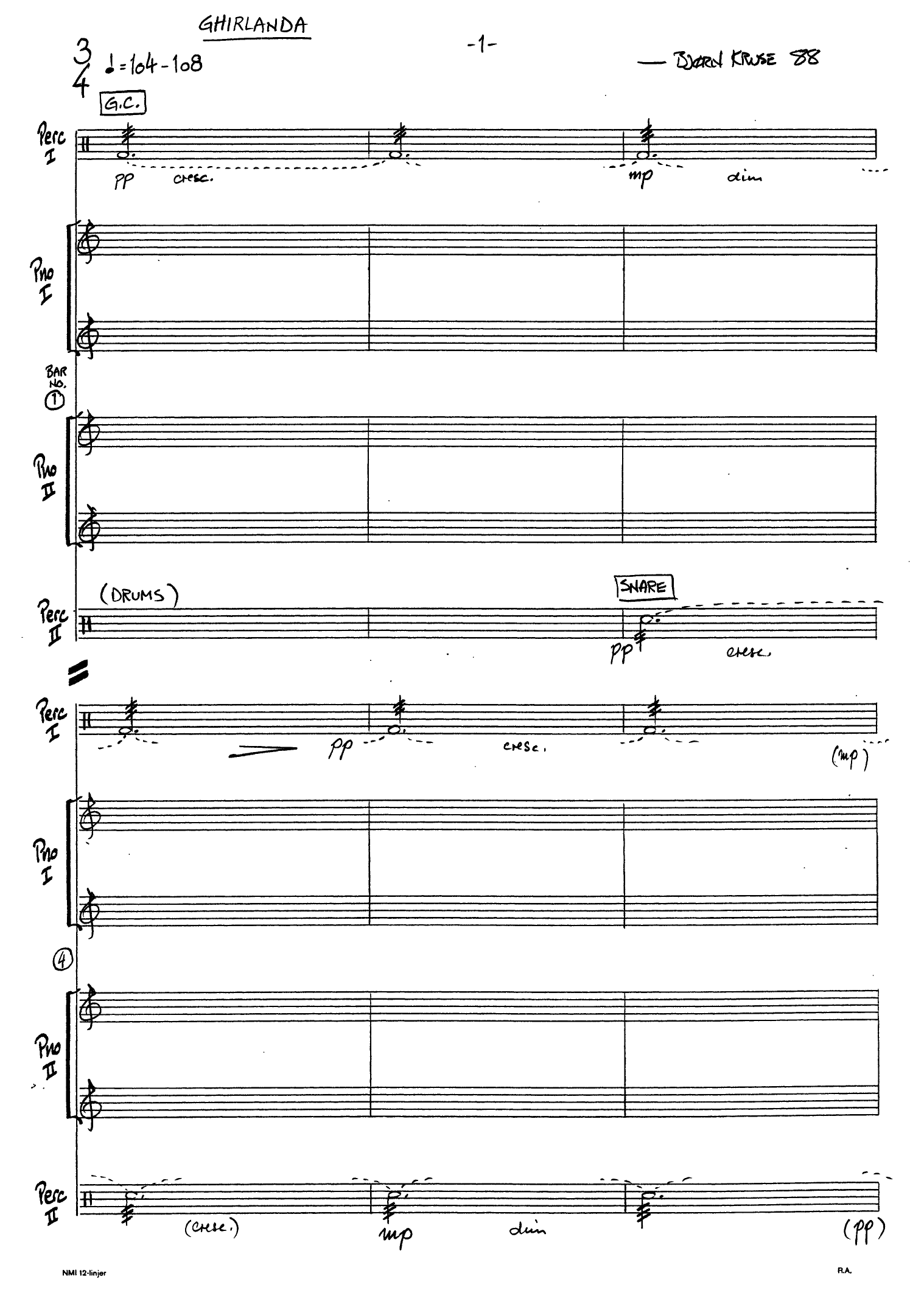 Ghirlanda for 2 pianos and 2 percussion players - Image 5