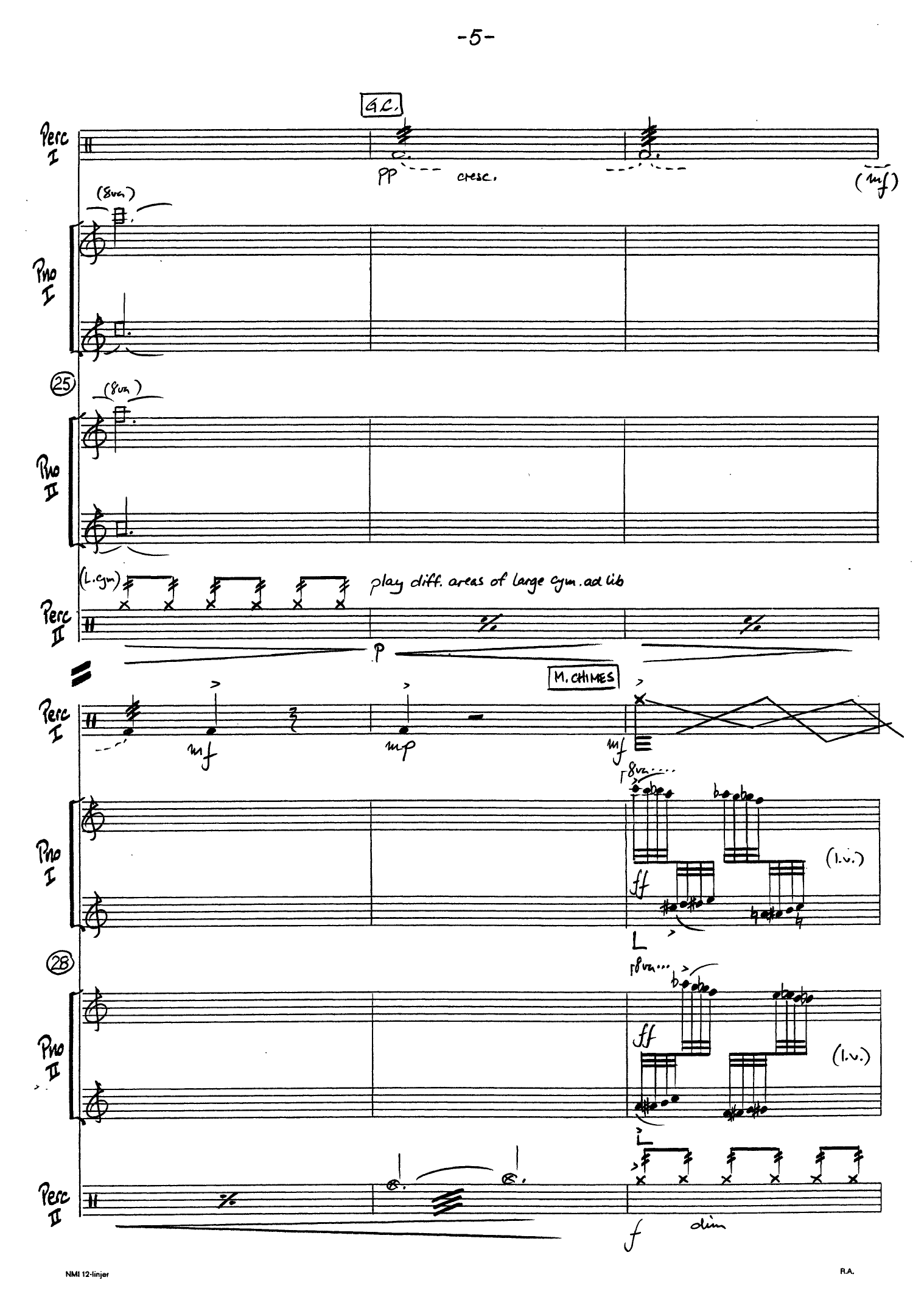 Ghirlanda for 2 pianos and 2 percussion players - Image 9