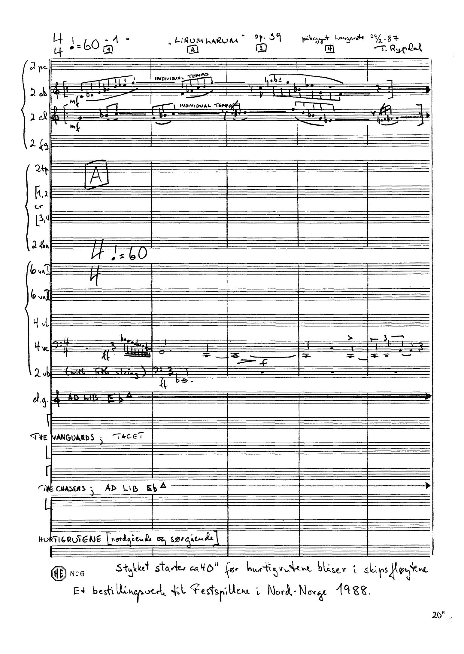 Lirum Larum, op. 39