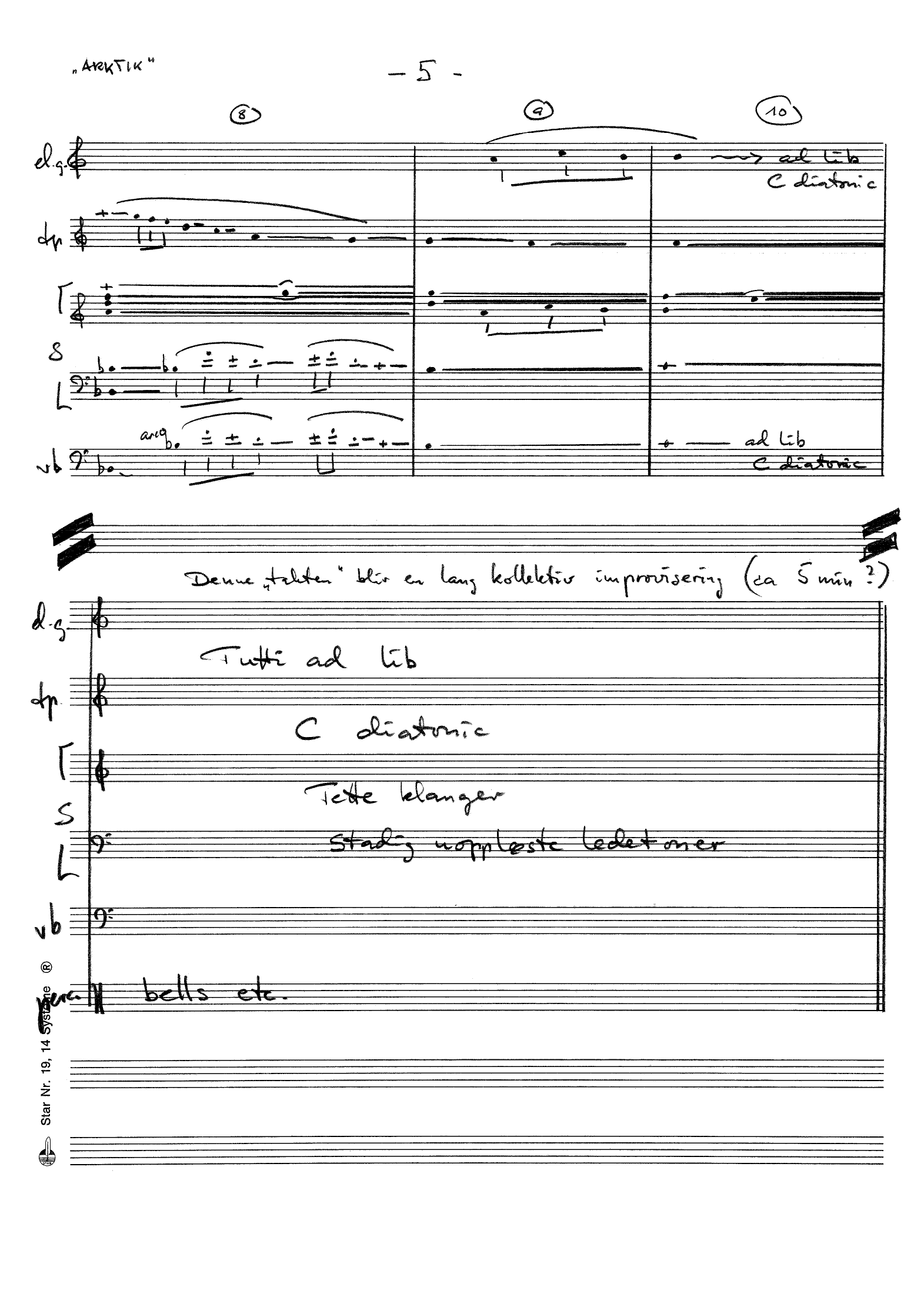Arktik for Electric Guitar - Alto Flute - Trumpet - Synthesizer - Contrabass - Percussion - Image 5