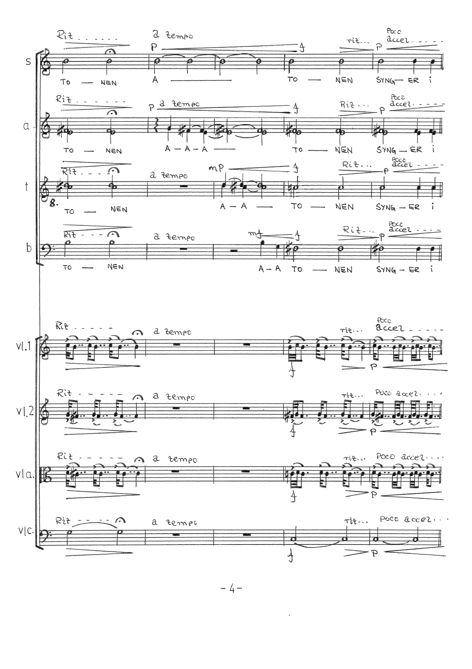 Tonen - For blandet kor og strykekvartett - Bilde 8