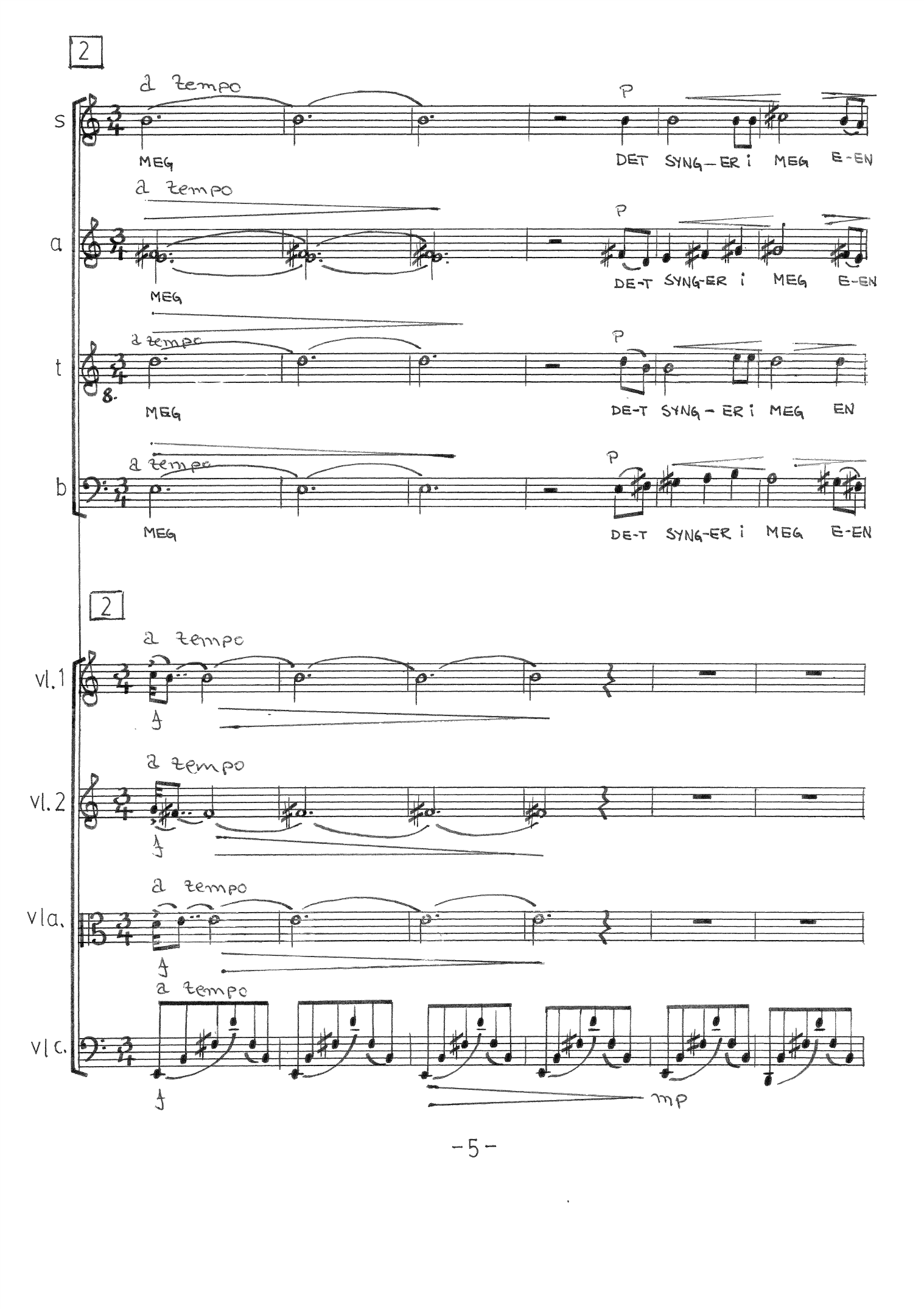 Tonen - For blandet kor og strykekvartett - Bilde 9