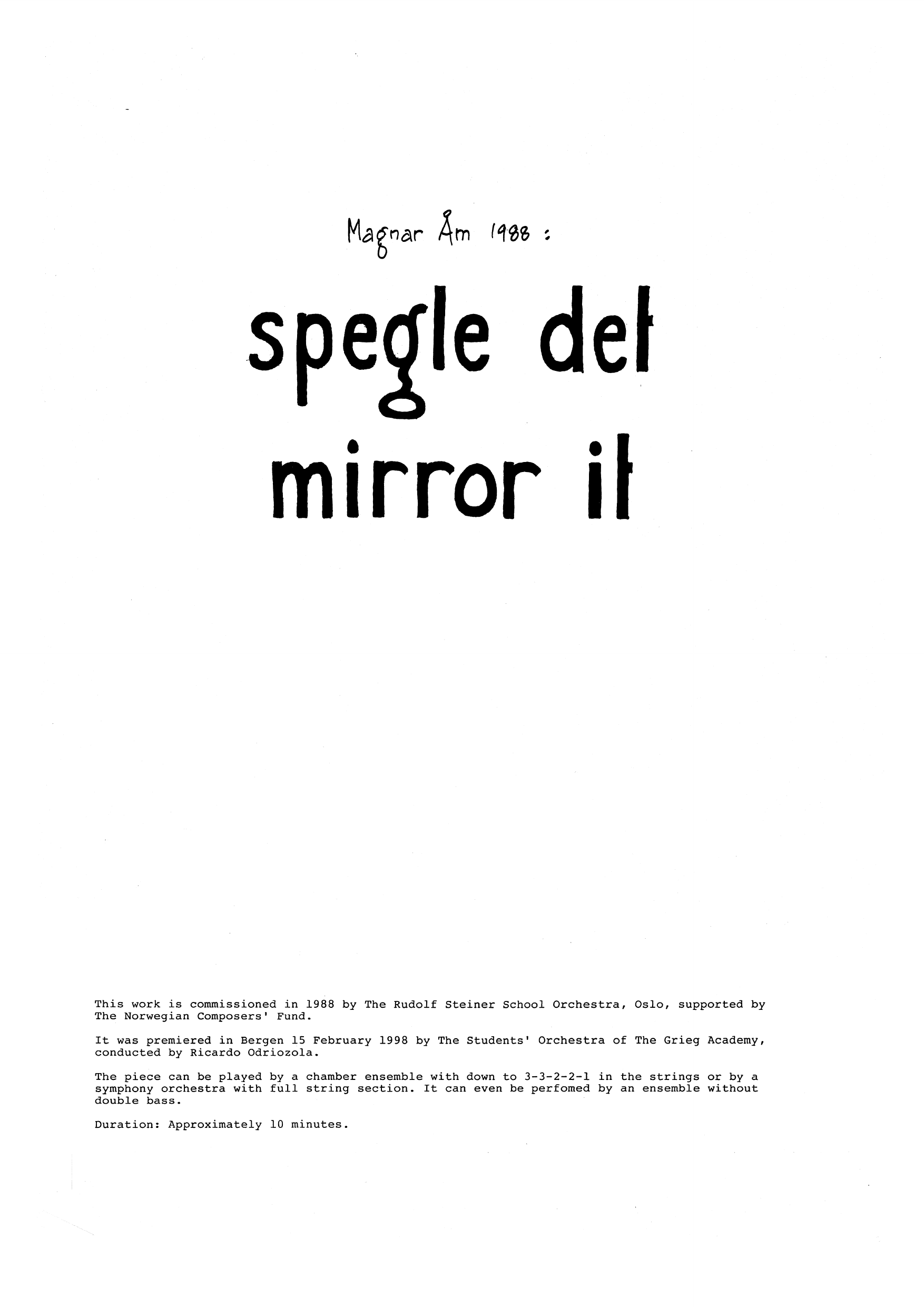 mirror it