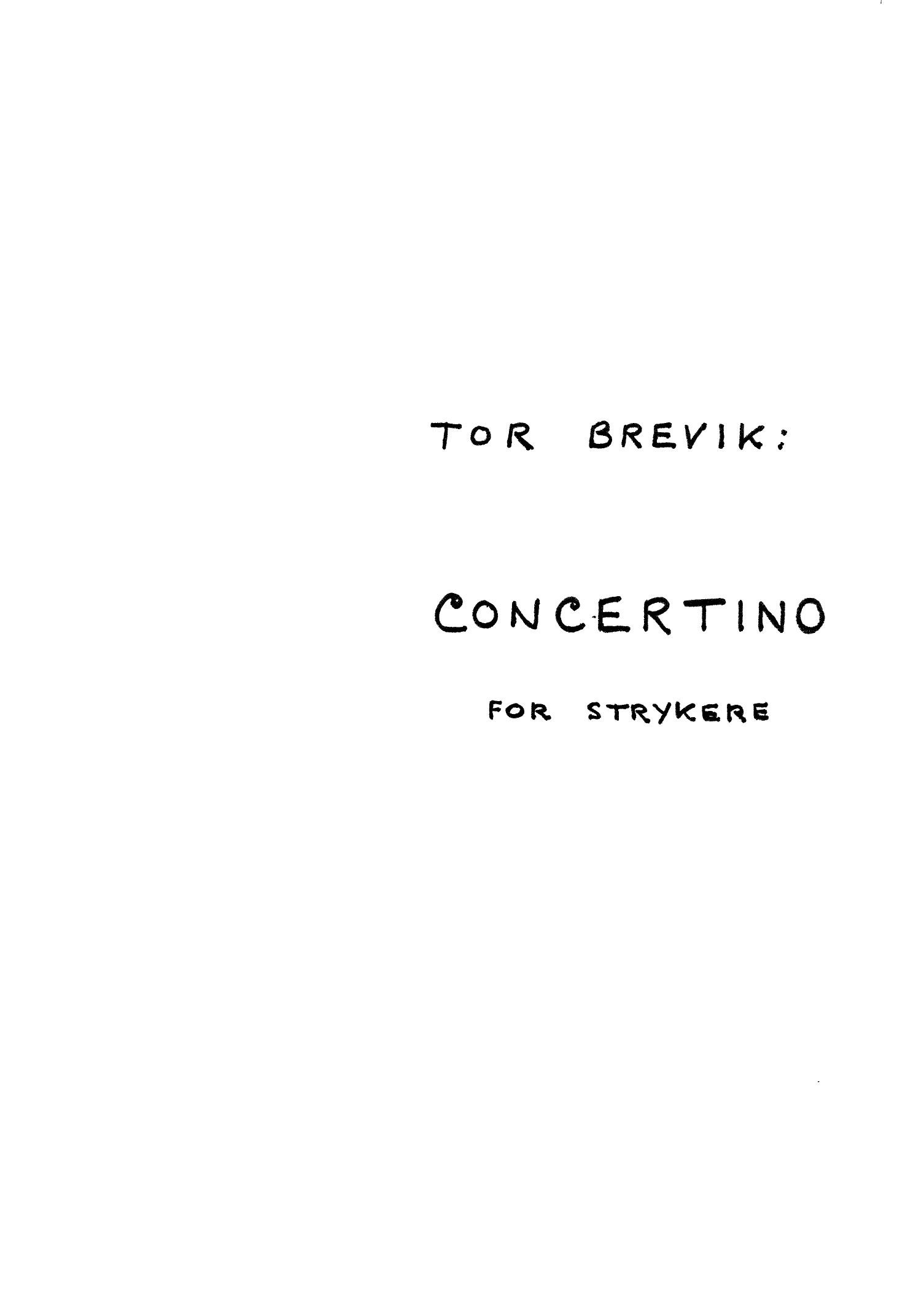Concertino for strykere