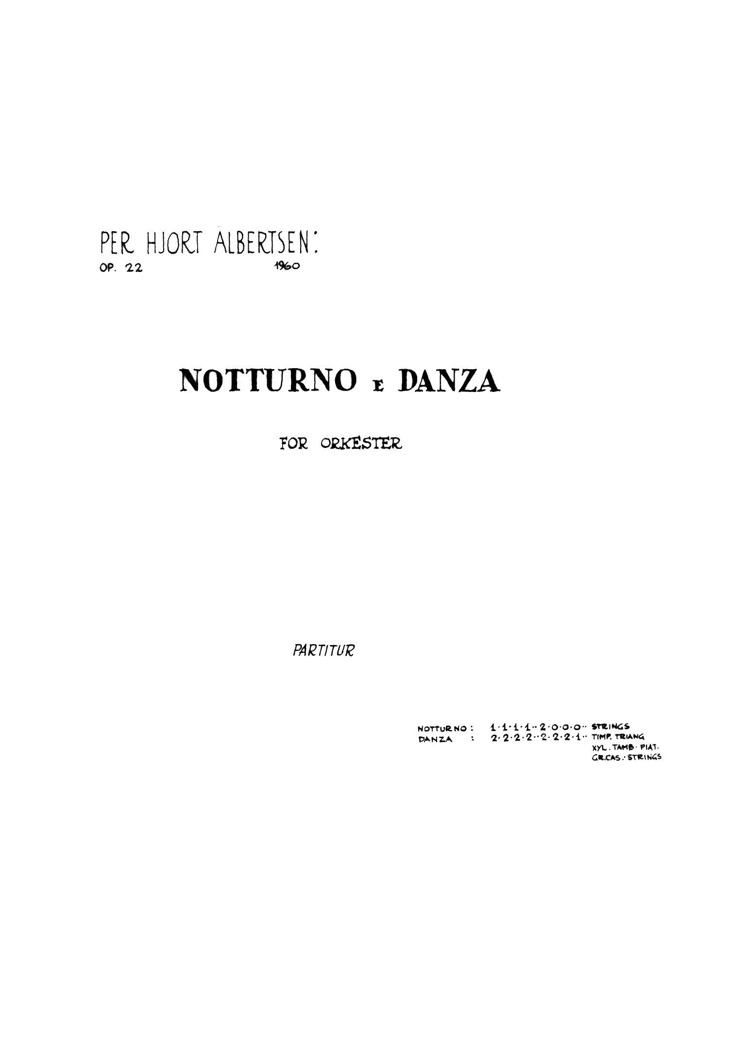 Notturno e Danza for orkester, op. 22