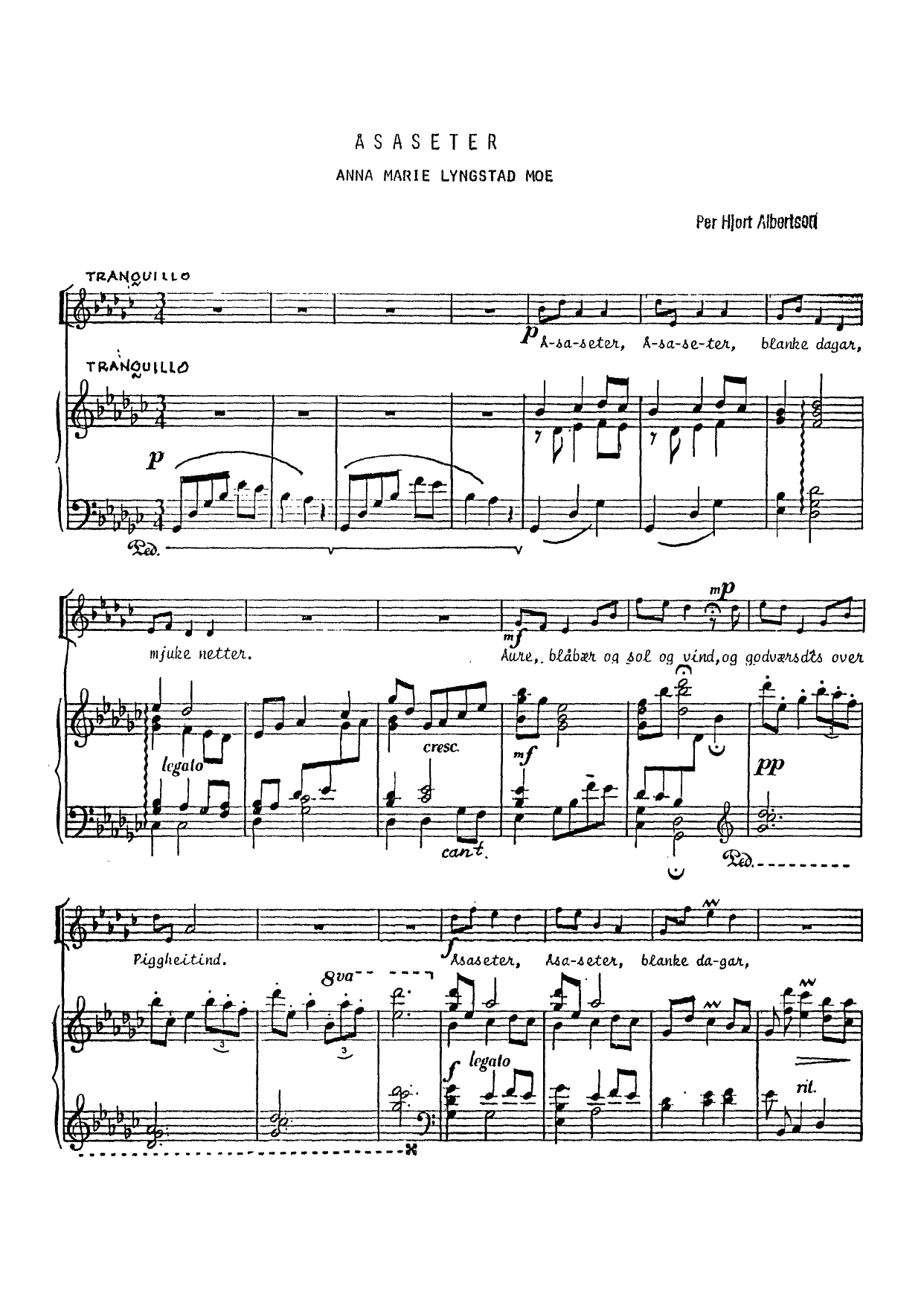 Sanger for en stemme og klaver, op. 2 - Bilde 3