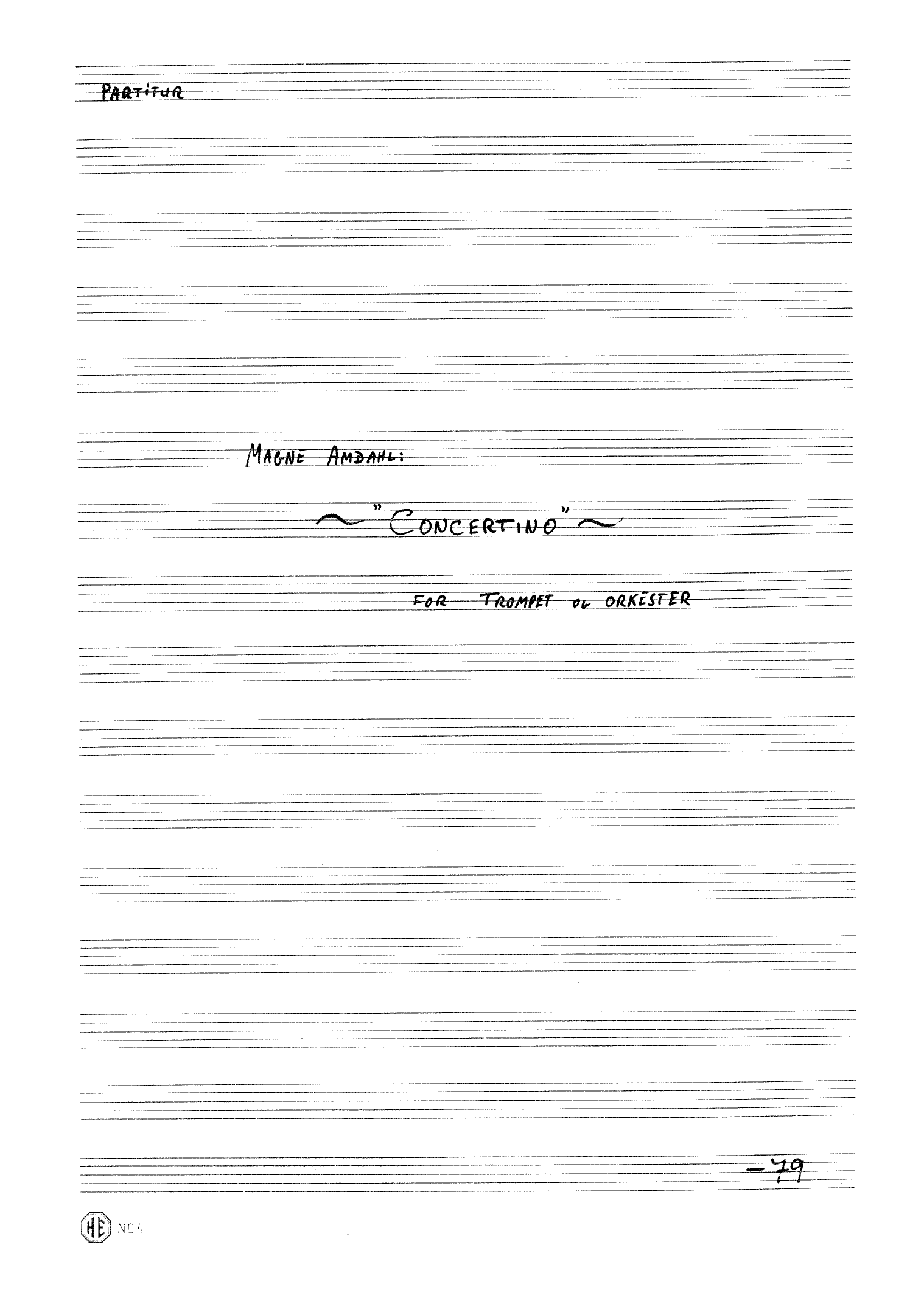 Concertino for Trumpet and Orchestra