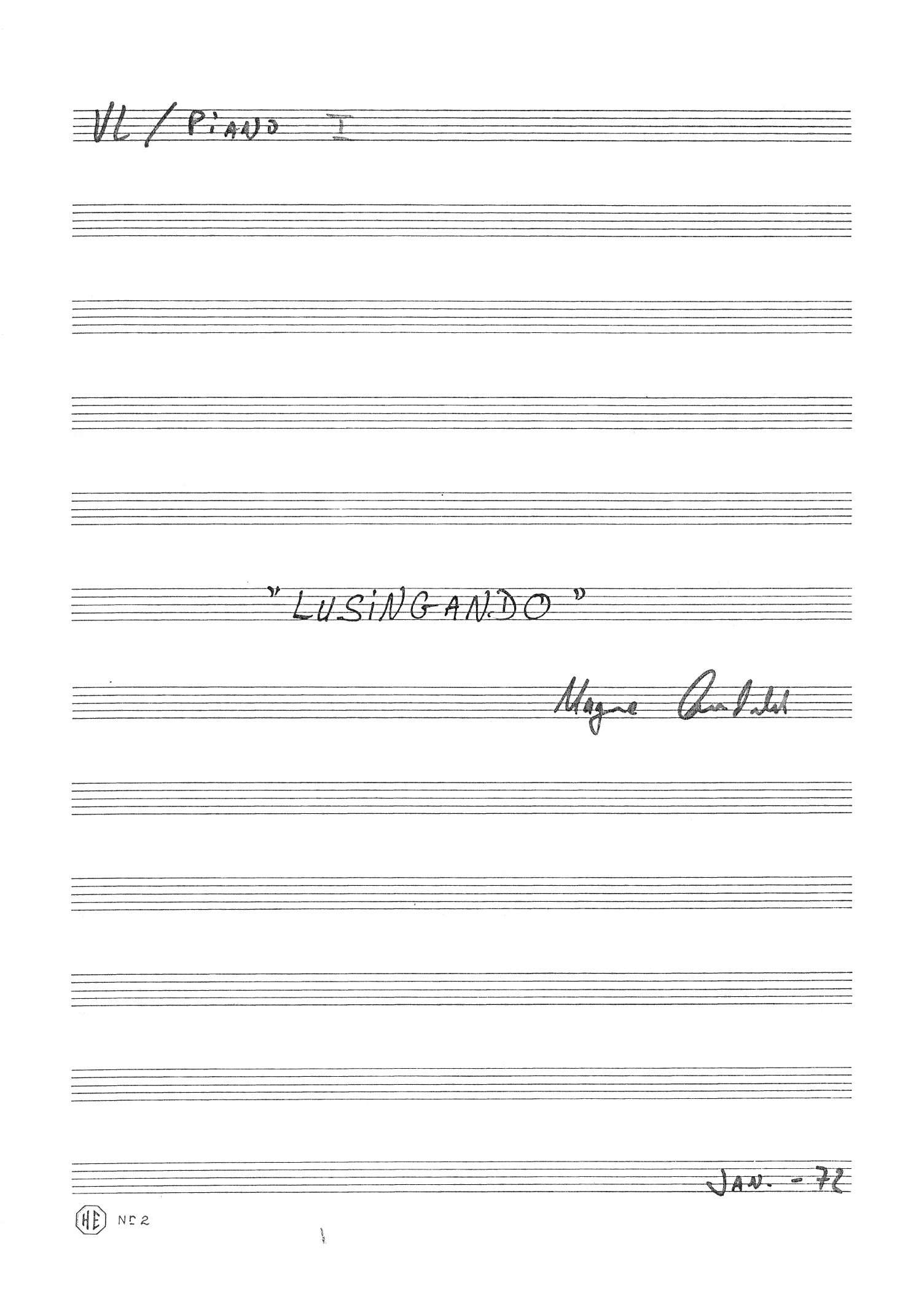 Lusingando for fiolin og piano