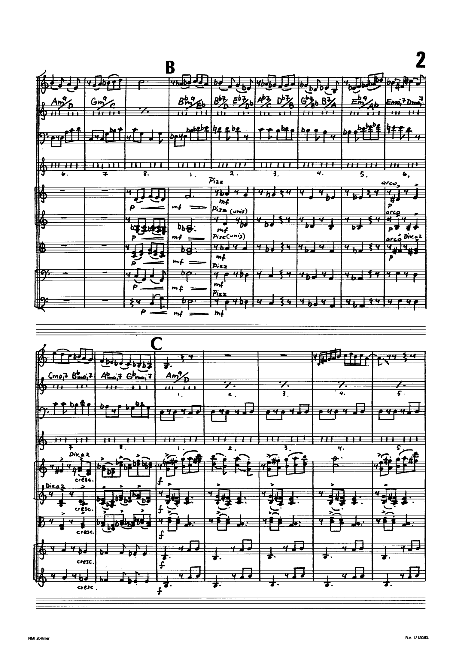 Dialogue for Altosax, Guitar, Bass, Drums and Strings - Image 3
