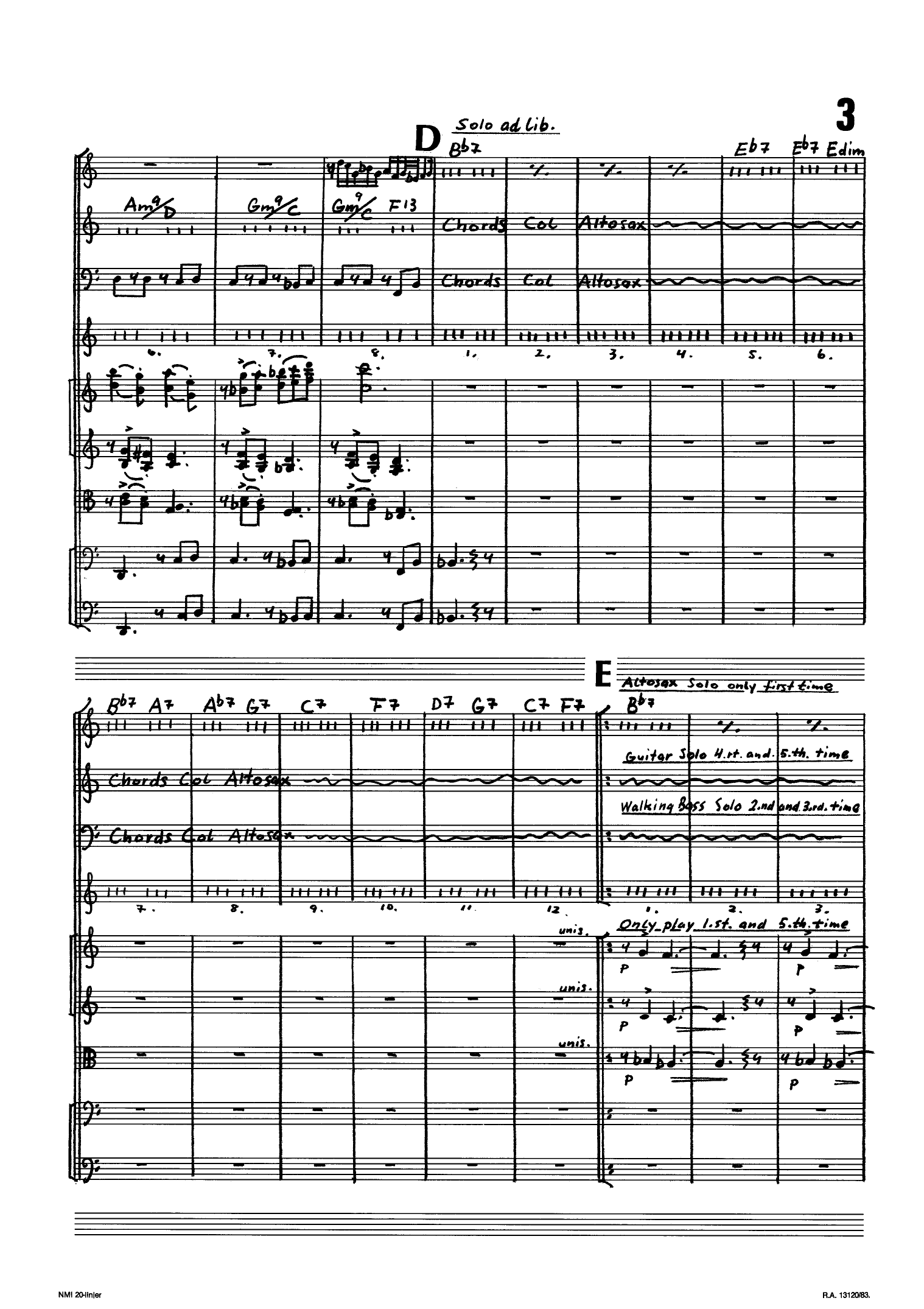 Dialogue for Altosax, Guitar, Bass, Drums and Strings - Image 4