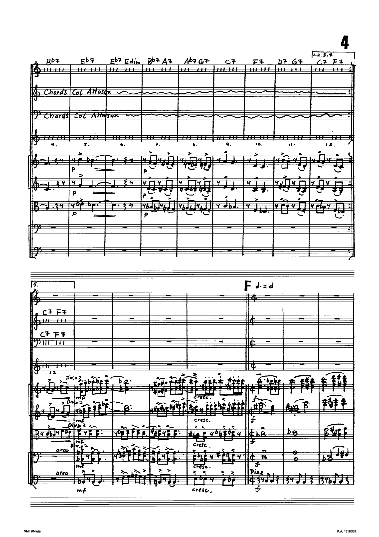 Dialogue for Altosax, Guitar, Bass, Drums and Strings - Image 5