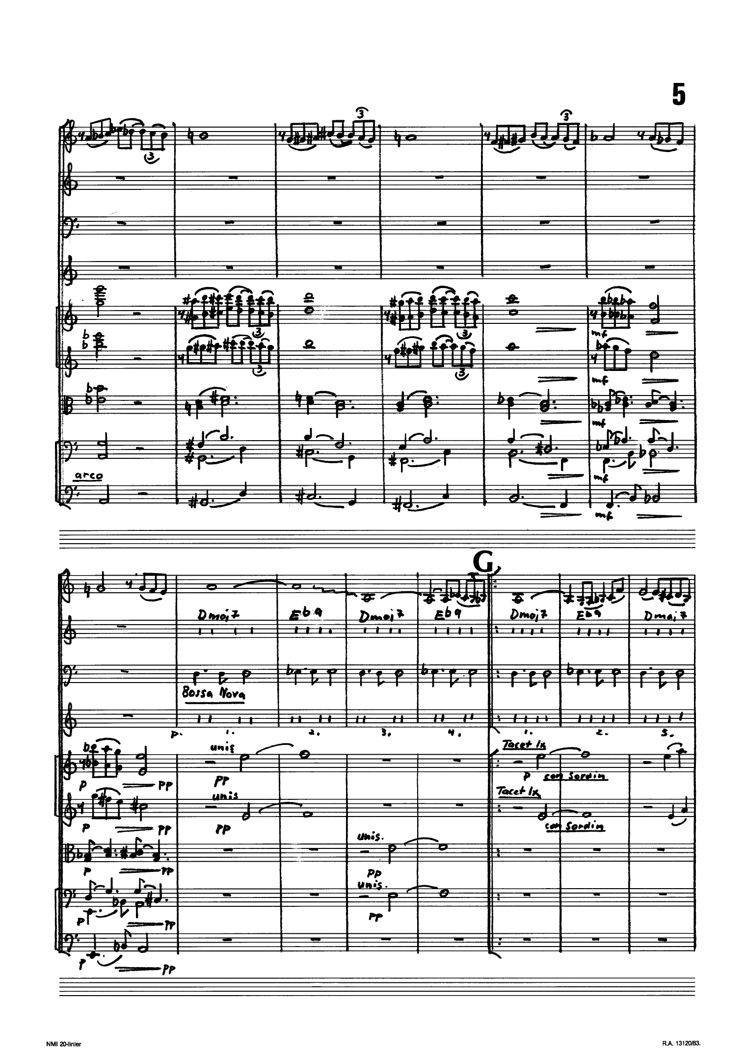 Dialogue for Altosax, Guitar, Bass, Drums and Strings - Image 6