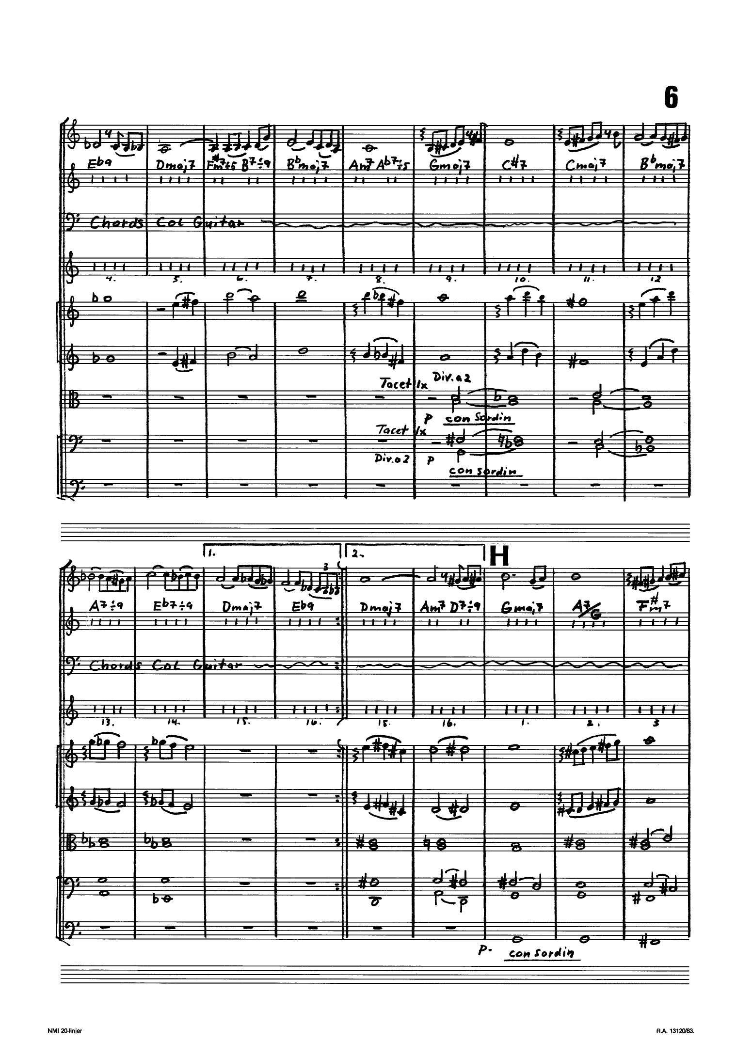Dialogue for Altosax, Guitar, Bass, Drums and Strings - Image 7