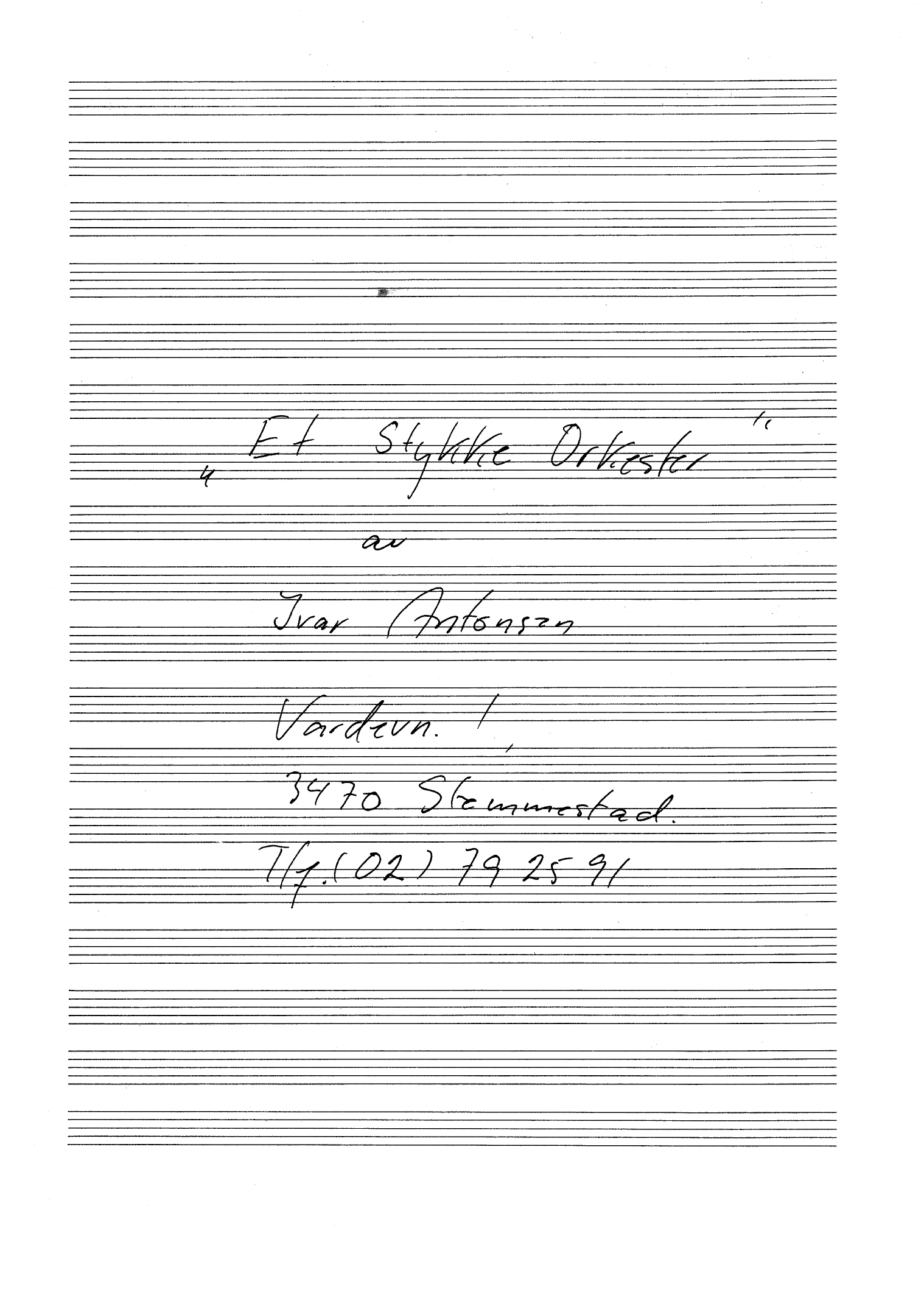 Et stykke orkester