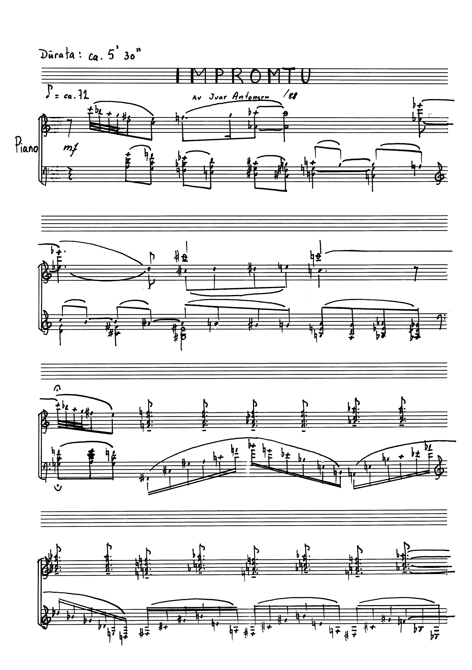 Impromptu for piano