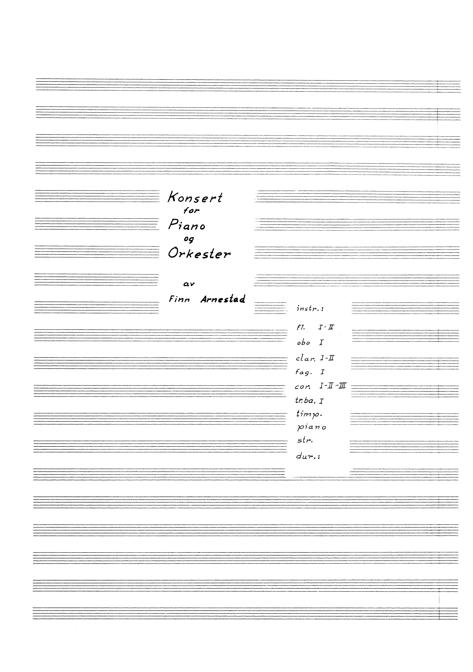 Konsert for piano og orkester
