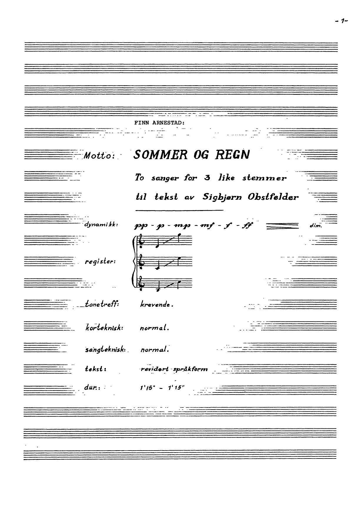 Motto - Sommer og regn