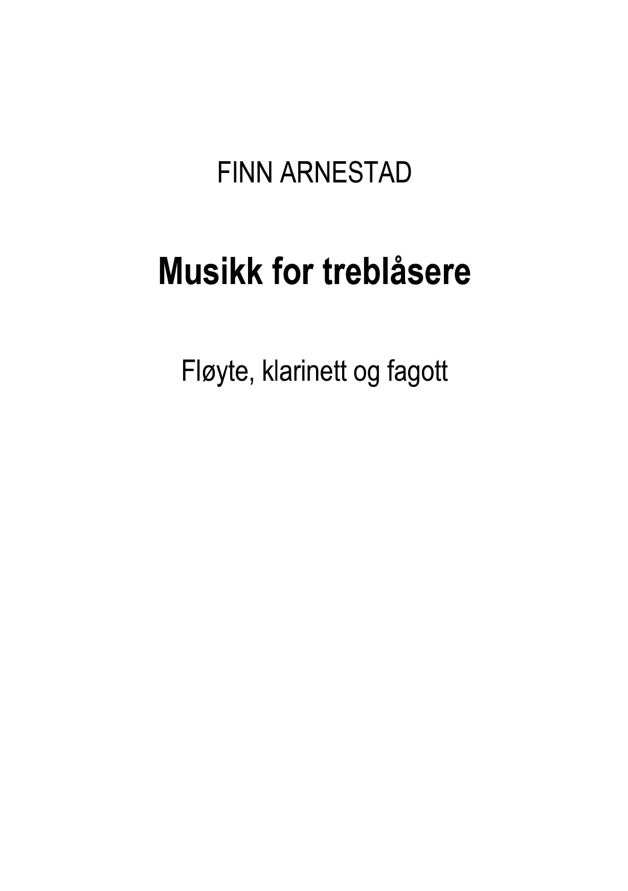 Musikk for treblåsere - Trippeltema, original & variation av Tema