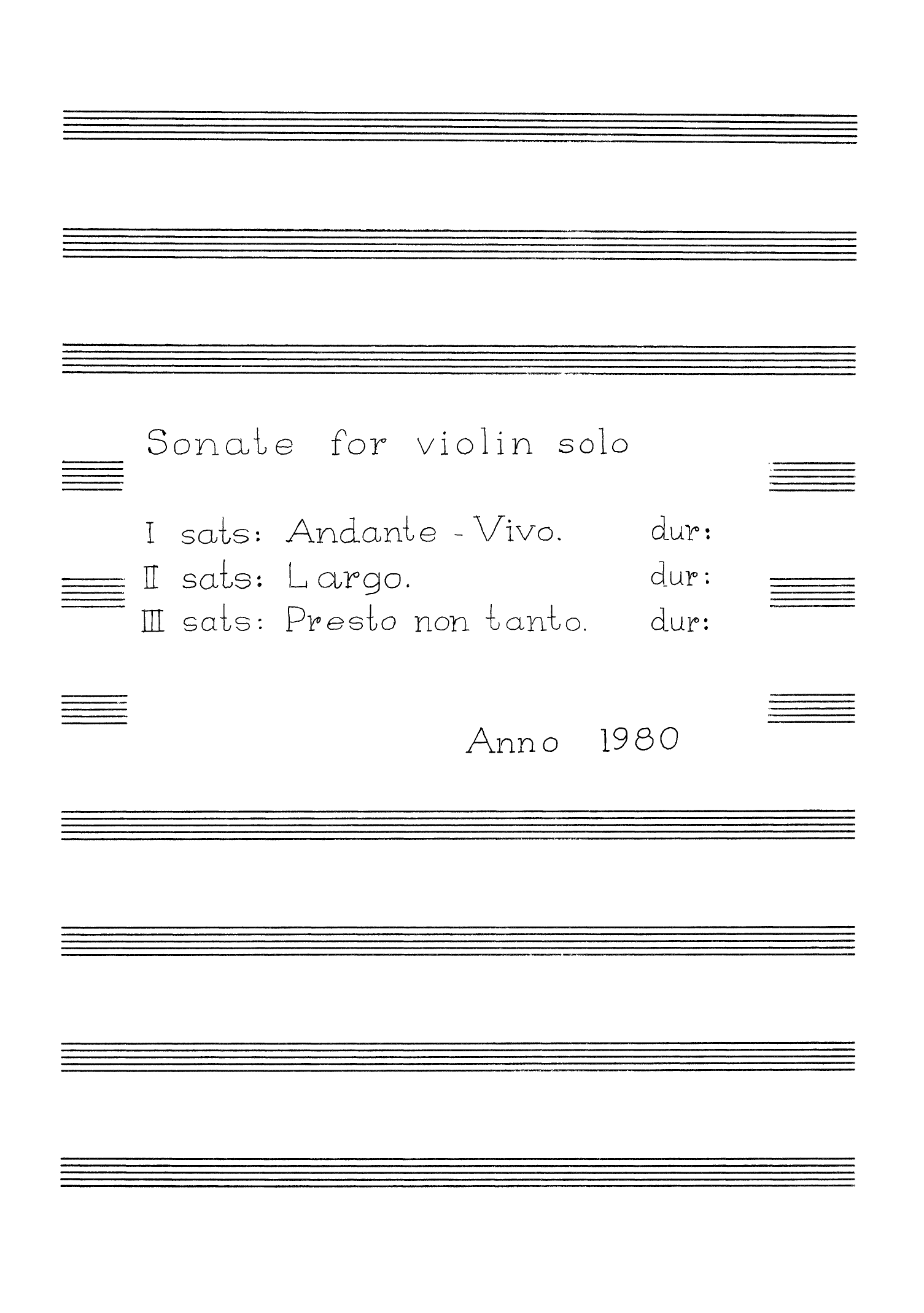 Sonata for Violin Solo - Image 2