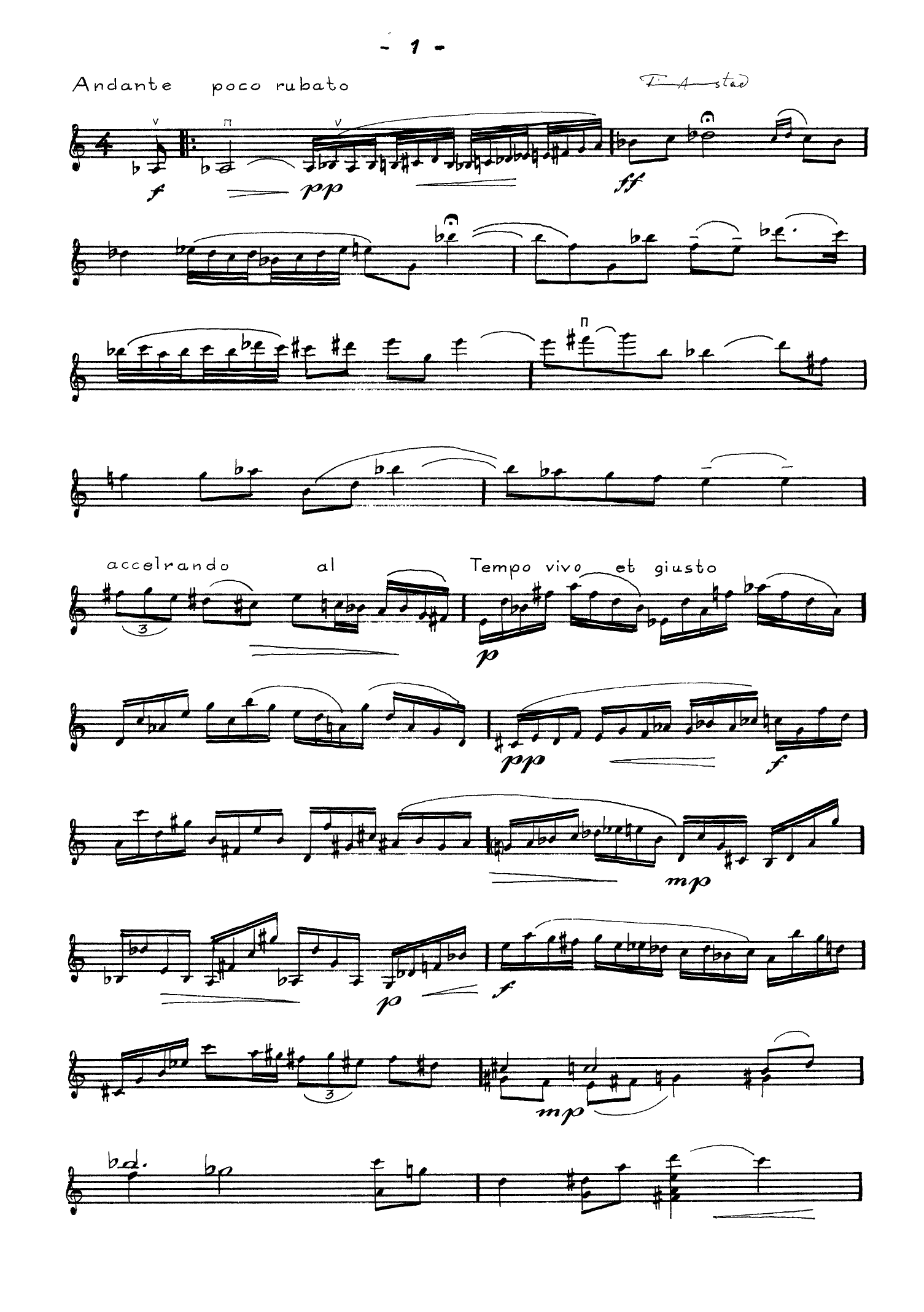 Sonata for Violin Solo - Image 3