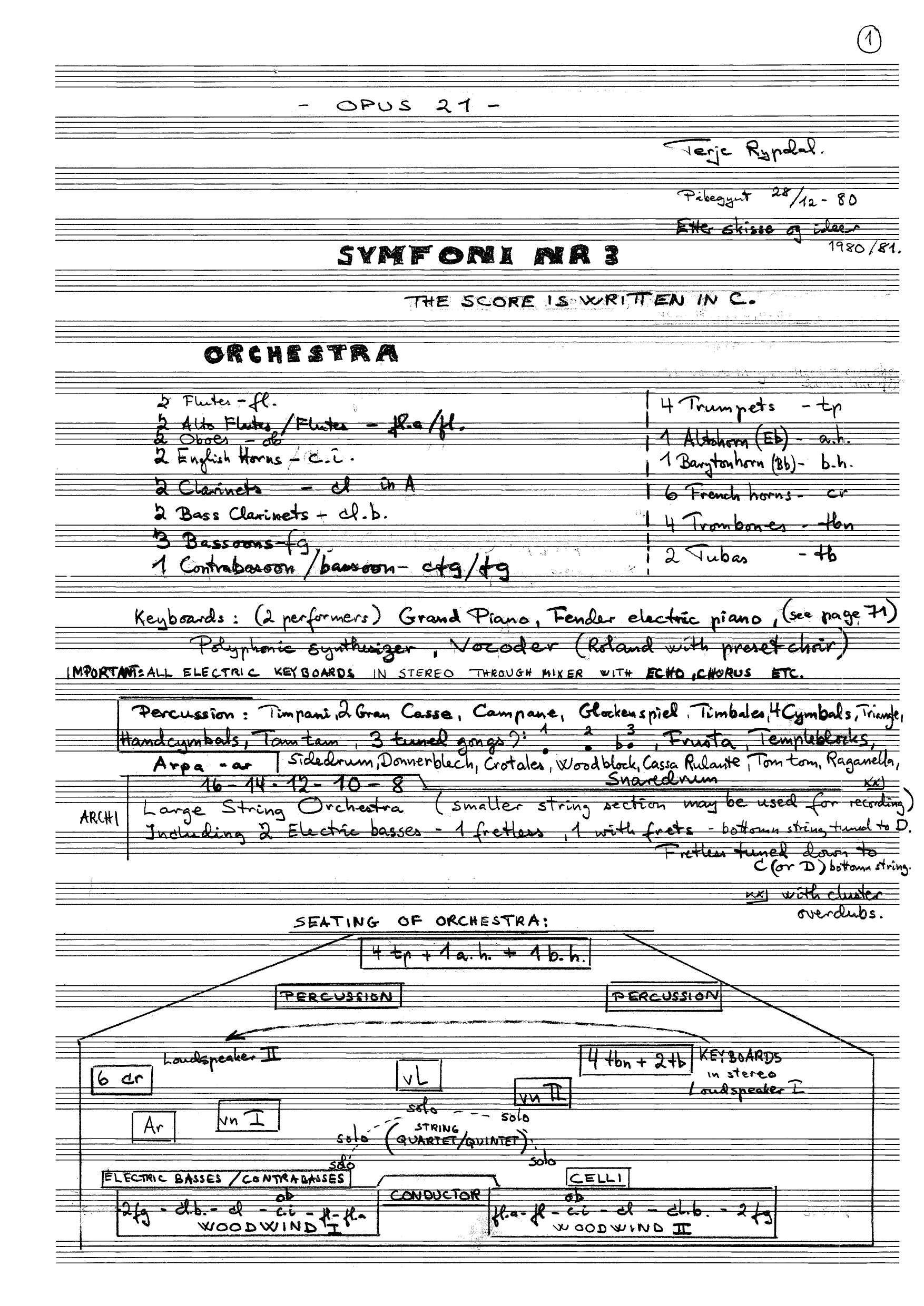 Symphony No 3, Op. 21