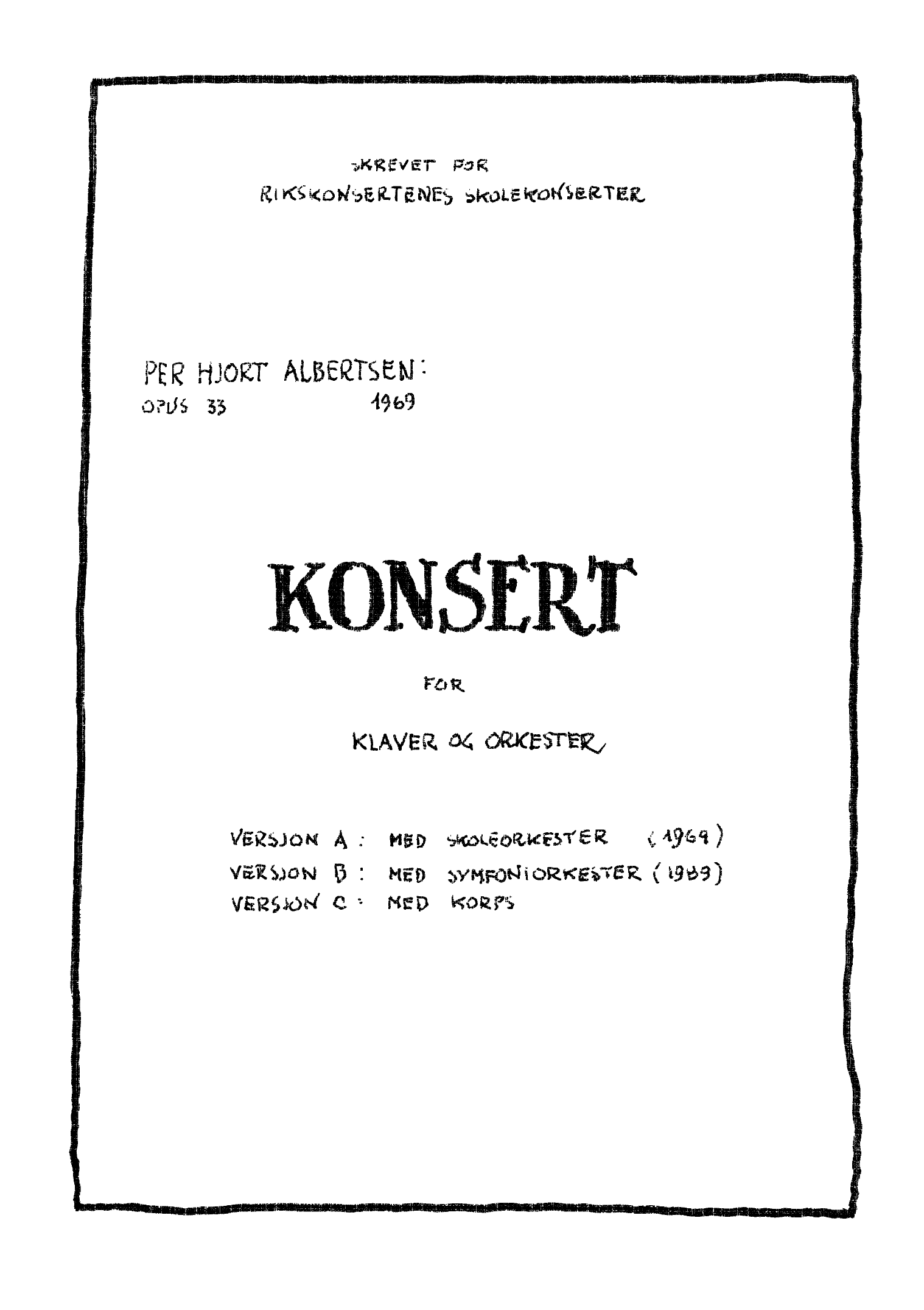 Konsert for klaver og orkester, op. 33