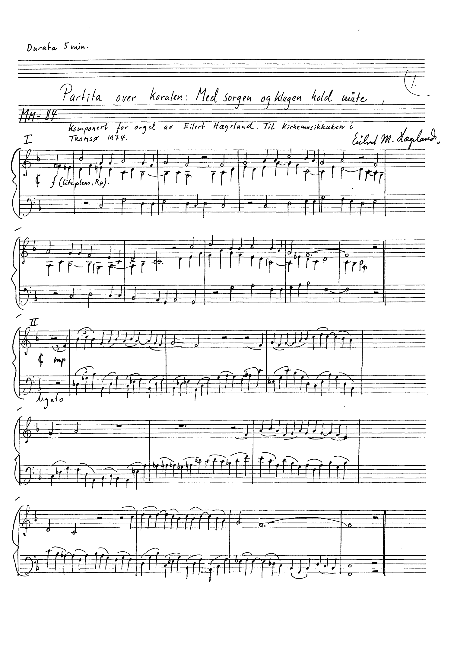 Partita on the chorale: Med Sorgen og Klagen Hold Måte, op. 7 - Image 3