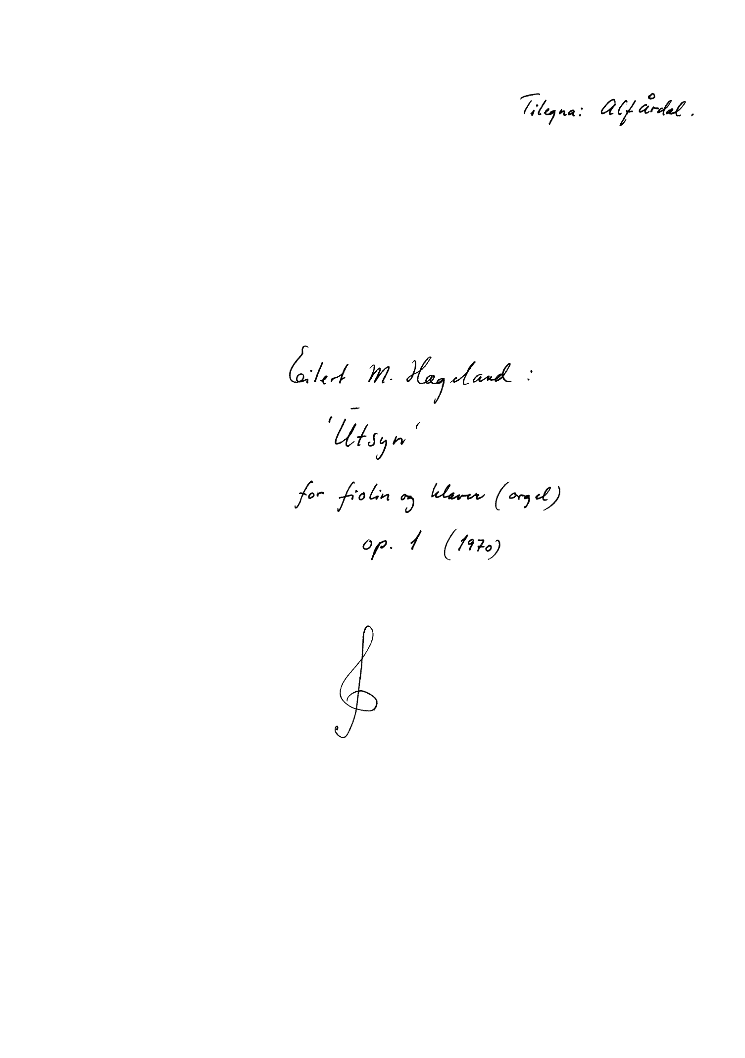 Utsyn, op. 1