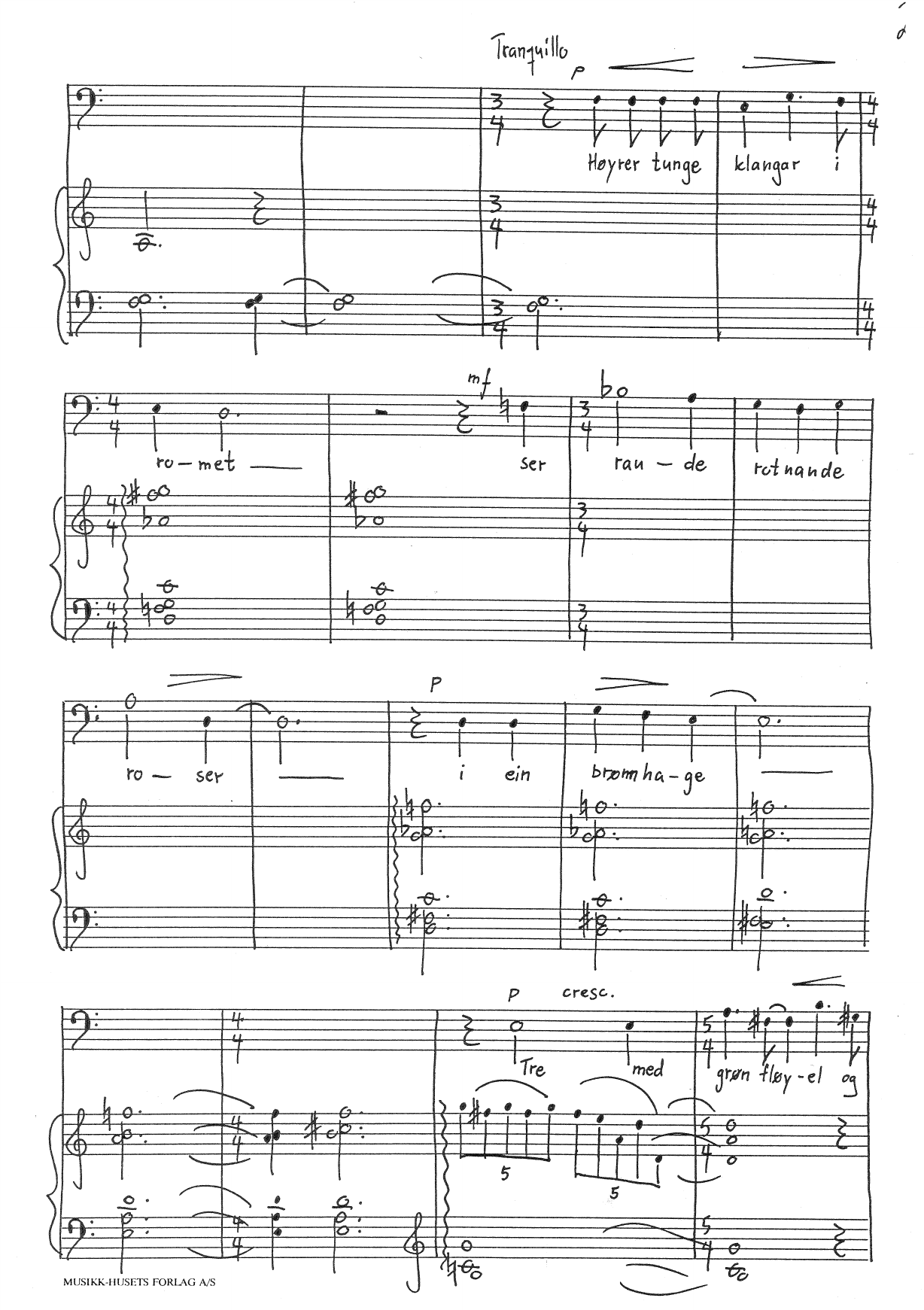 Draum - For baryton og cembalo (piano) - Bilde 4