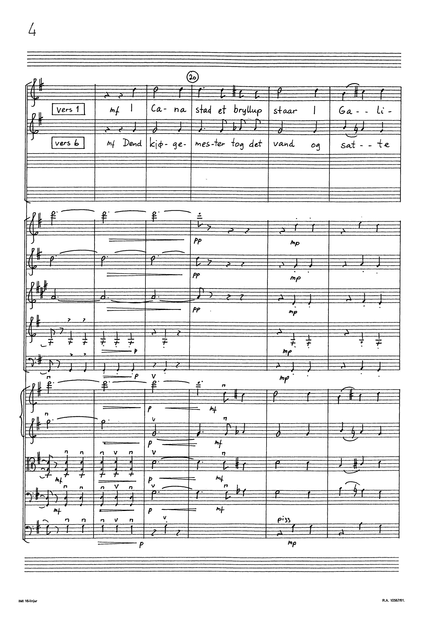 Petter Dass-serenade for kammerkor og kammerensemble, op. 93 - Bilde 6