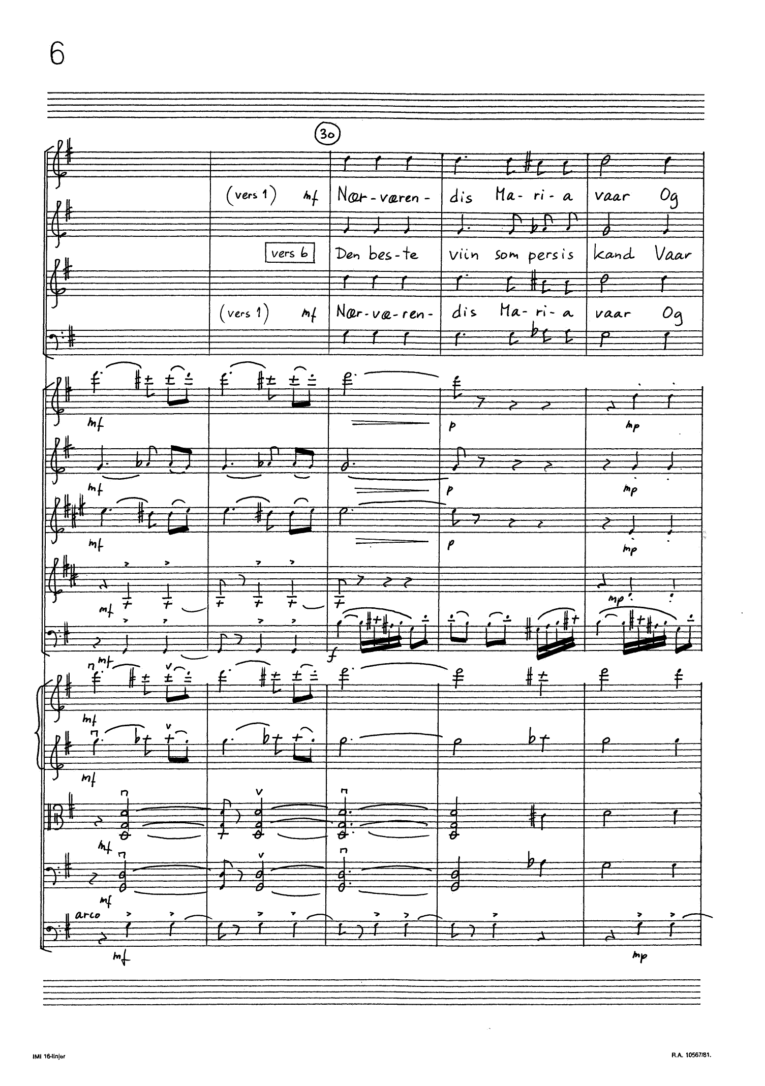 Petter Dass-serenade for kammerkor og kammerensemble, op. 93 - Bilde 8