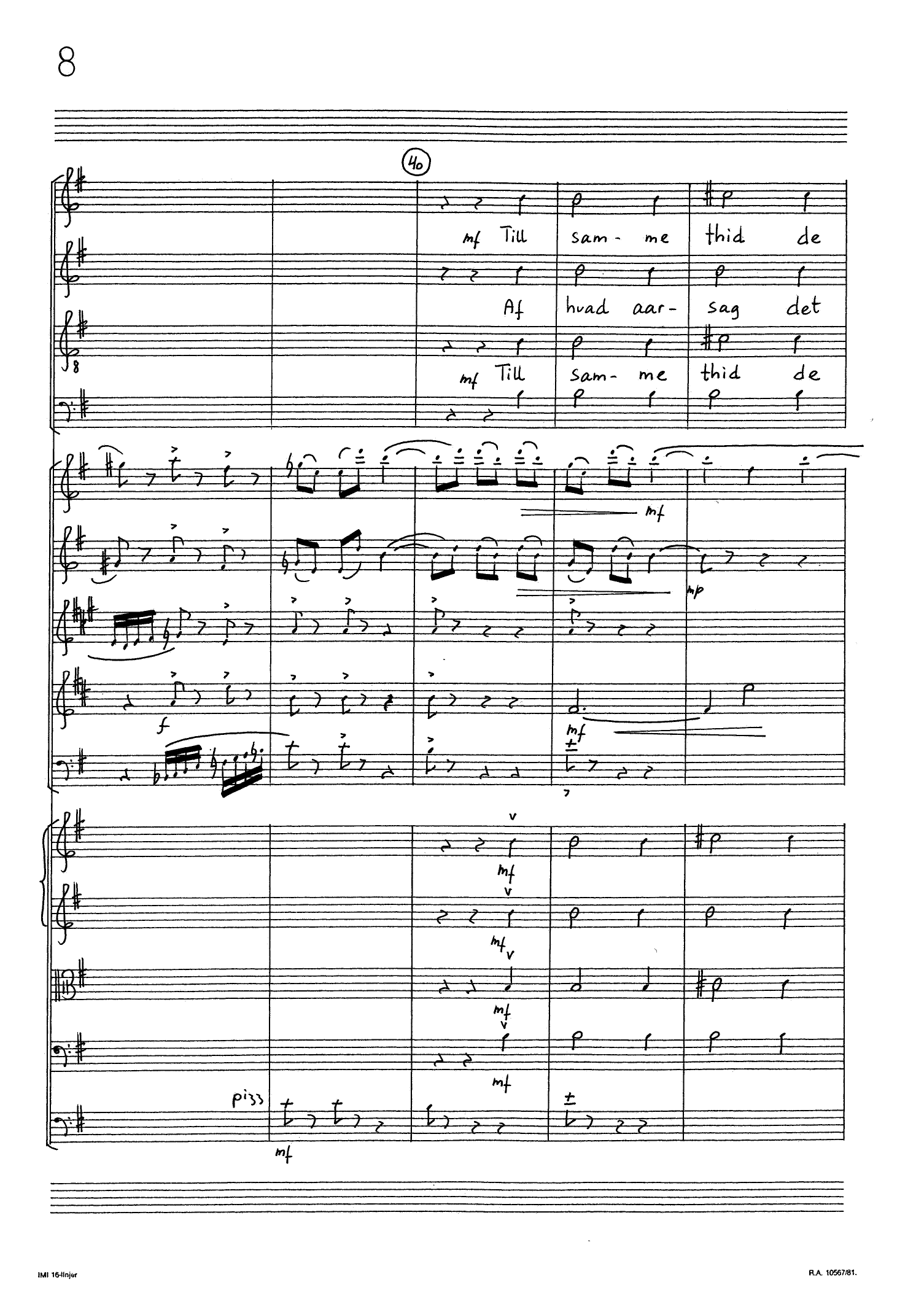 Petter Dass-serenade for kammerkor og kammerensemble, op. 93 - Bilde 10