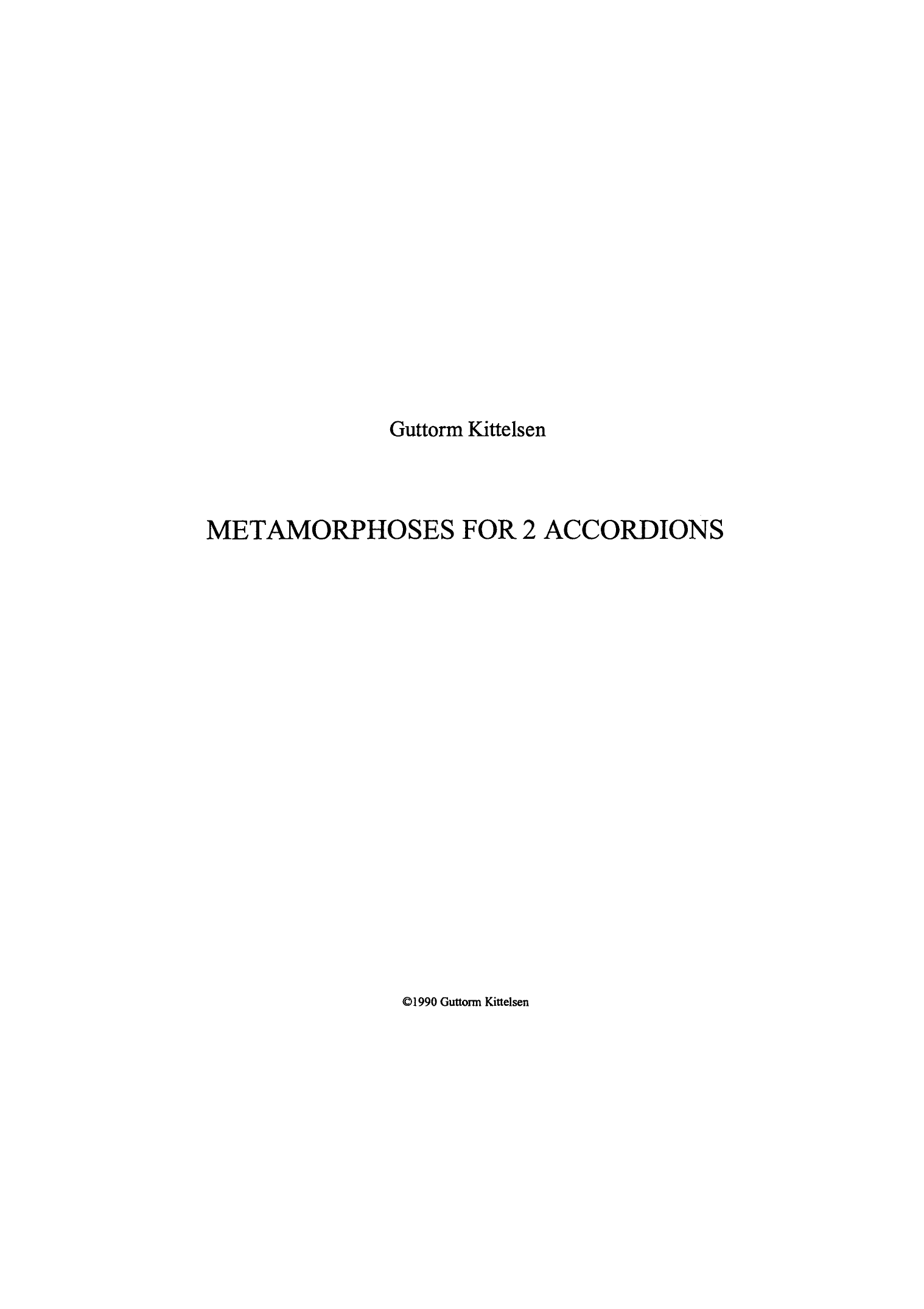 Metamorphoses for 2 Accordions