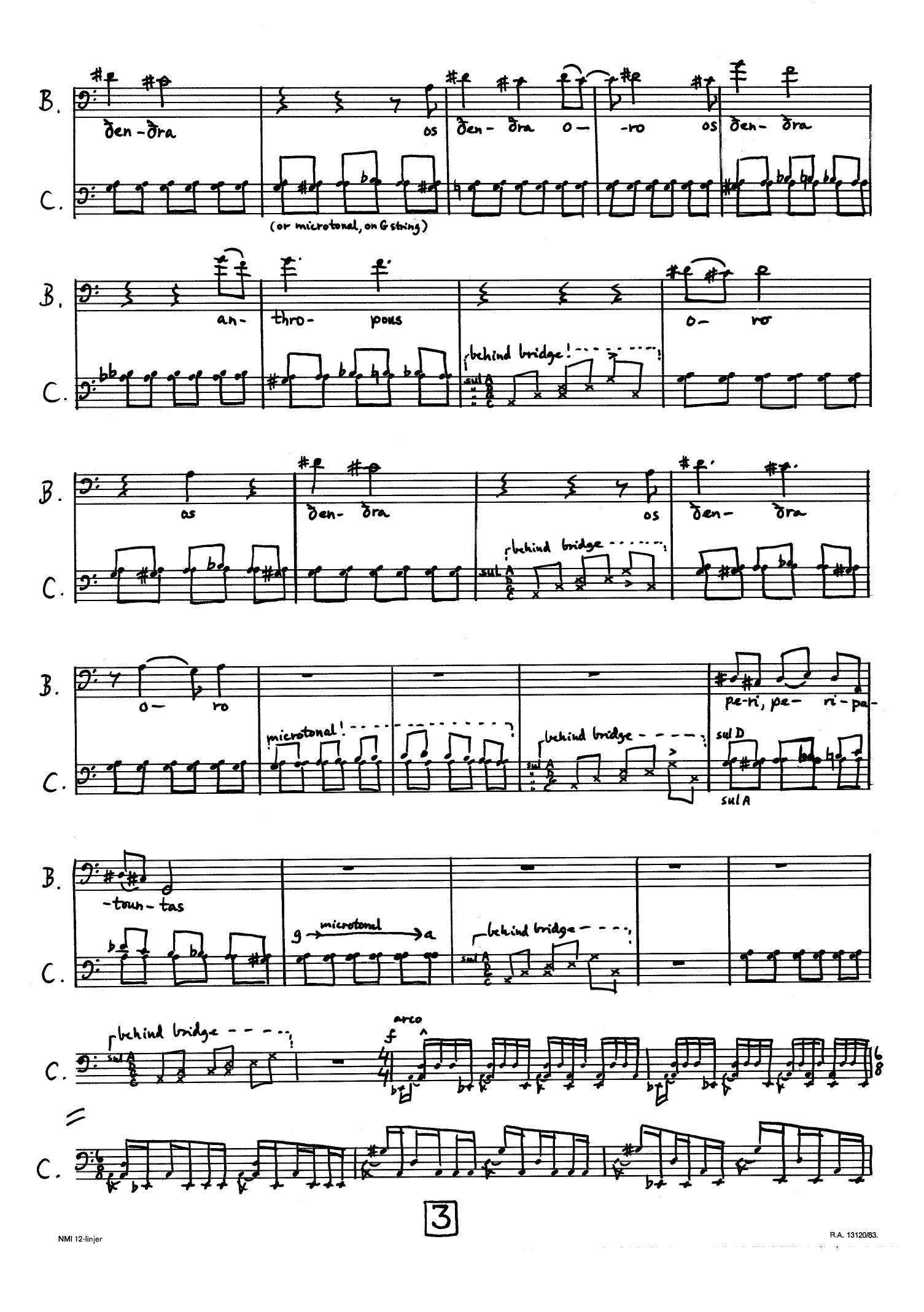 A Vision Blurred - A Composition for Baritone & Cello - Bilde 5