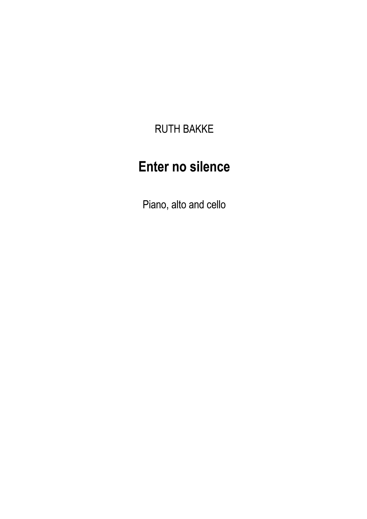Enter no silence