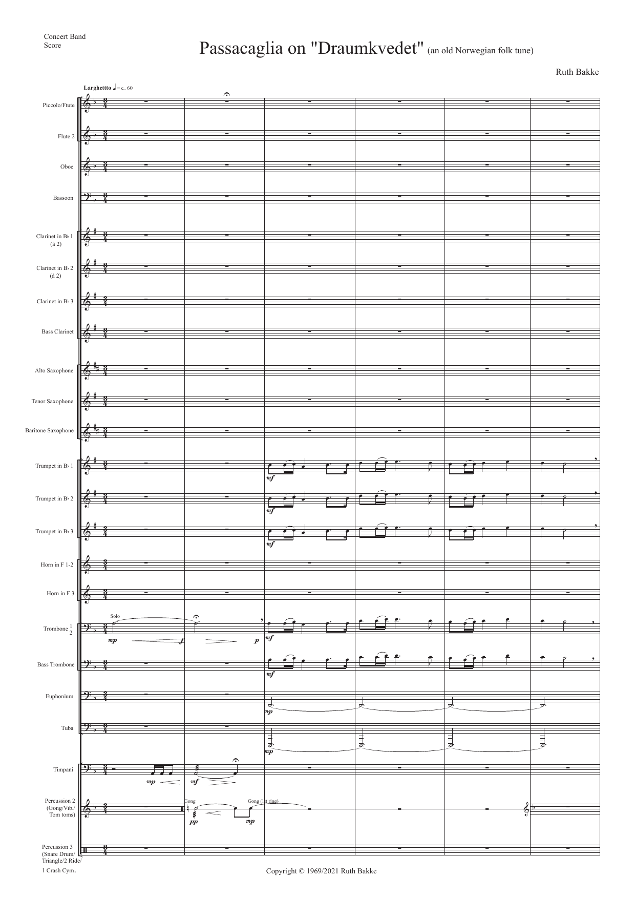 Passacaglia on "Draumkvedet" - An Old Norwegian folk tune