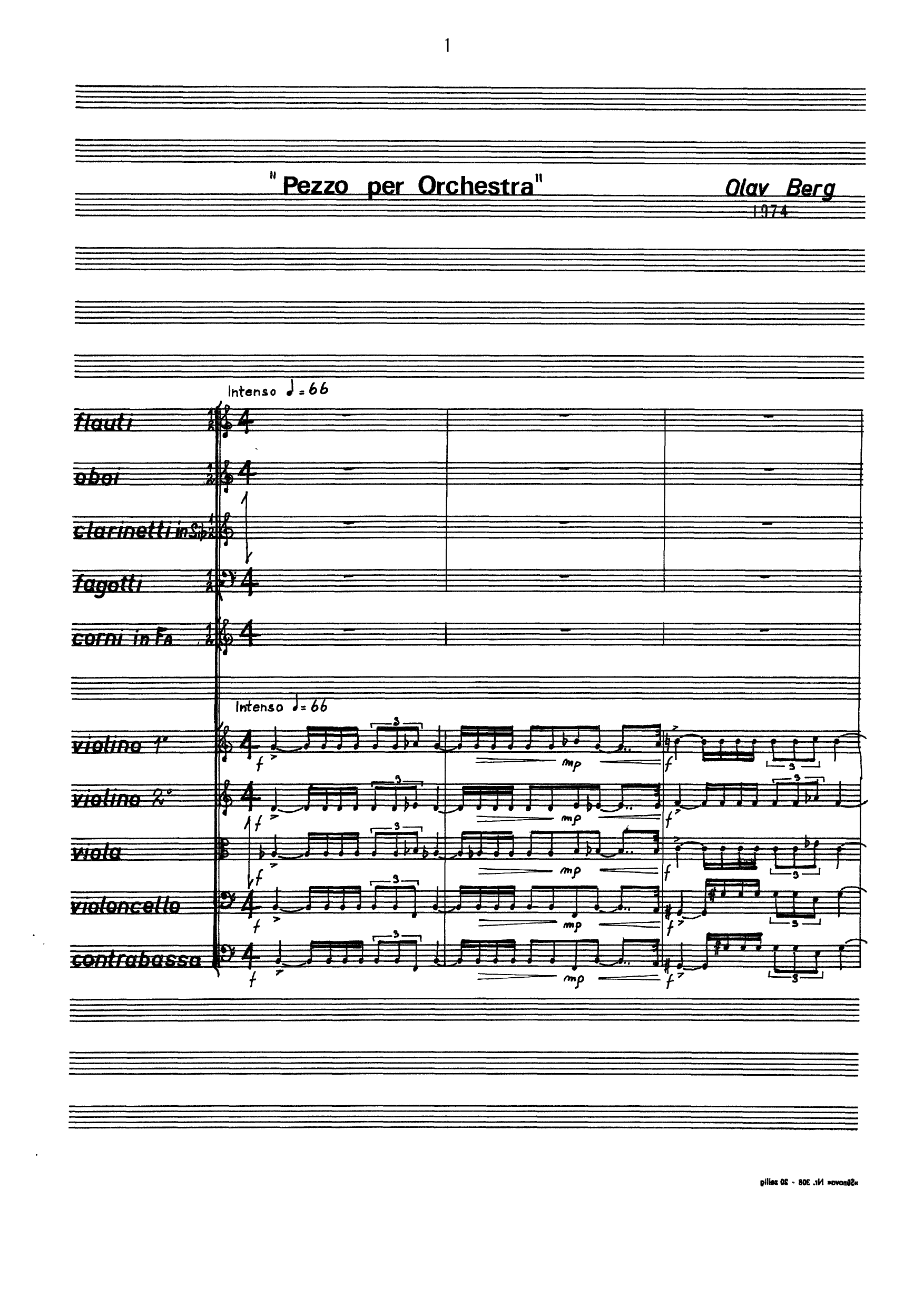 Pezzo per orchestra