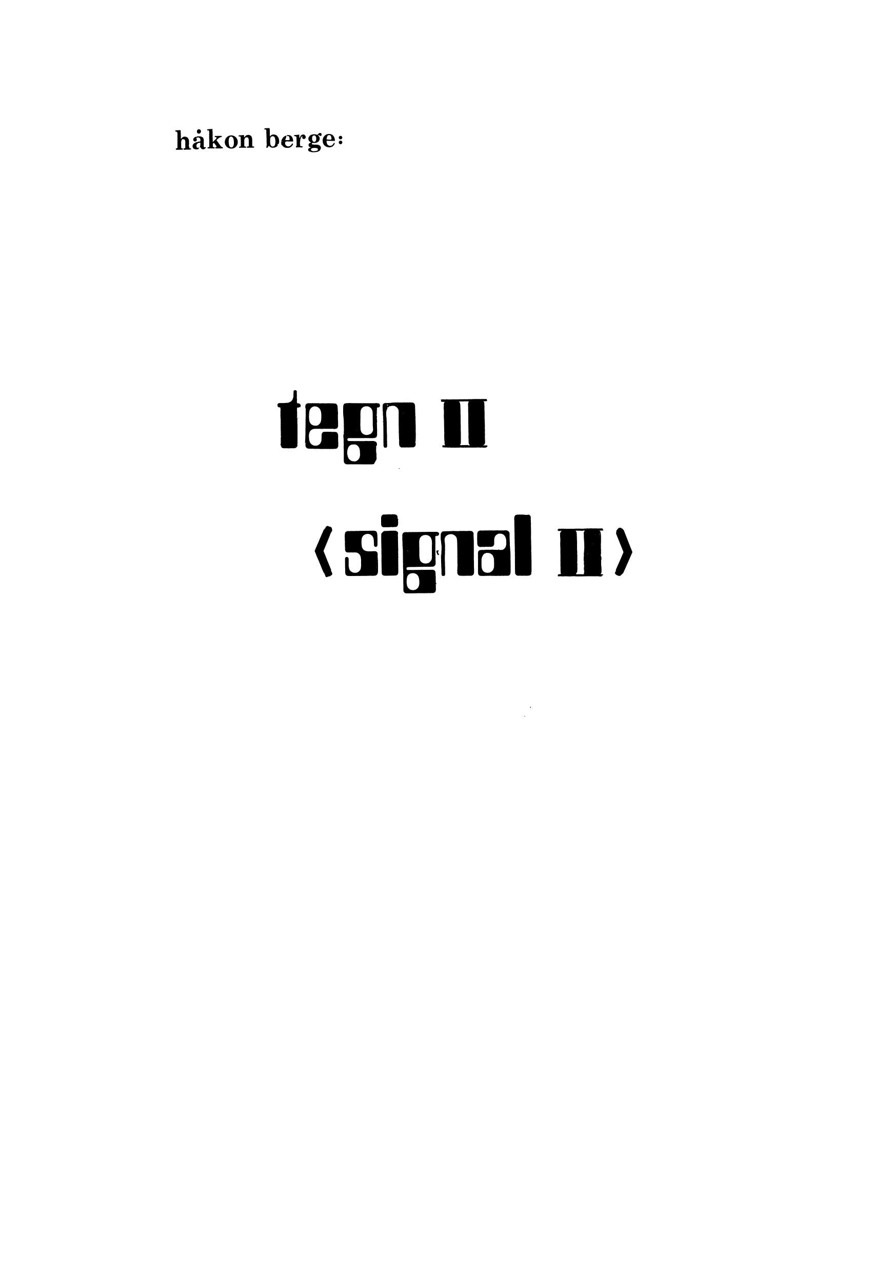 Signal II for 14 Brass Instruments & Percussion