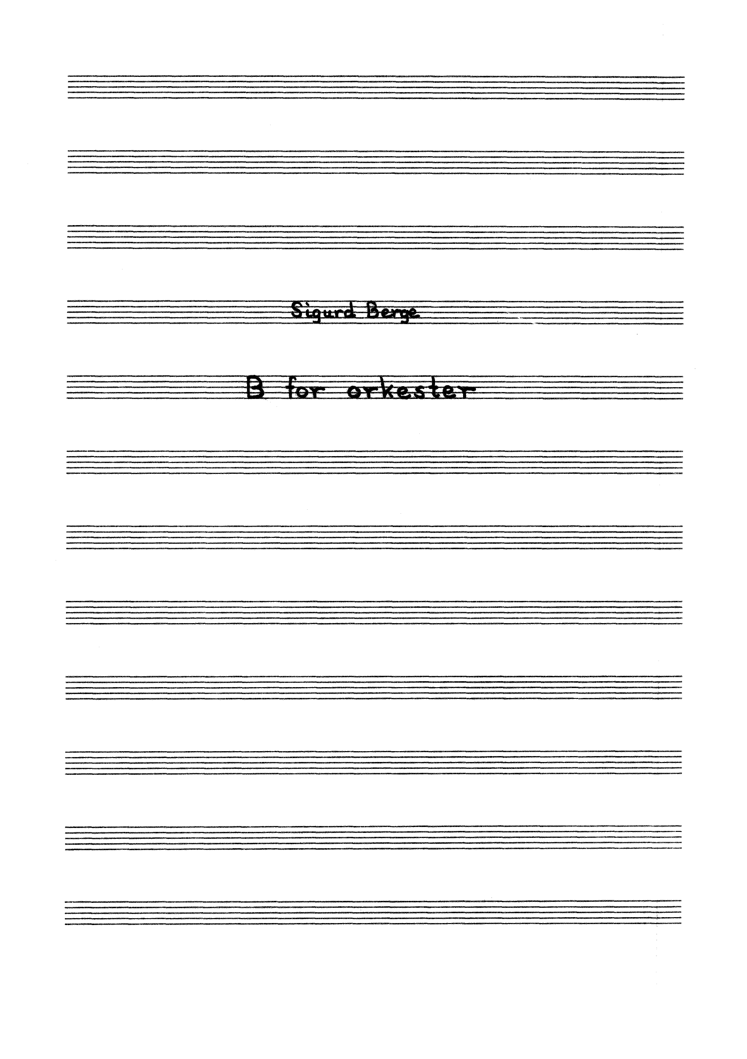 B for orkester