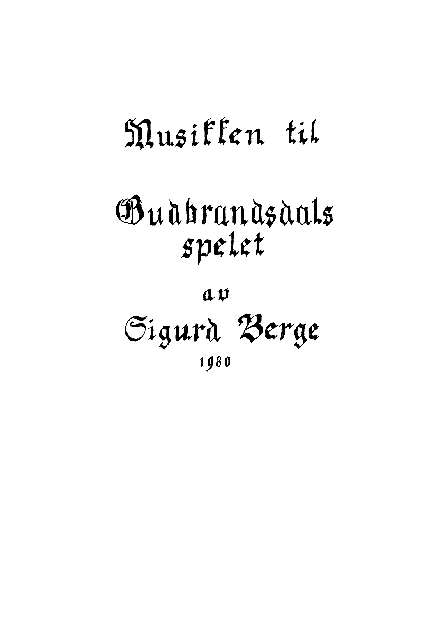 Musikken til Gudbrandsdalsspelet