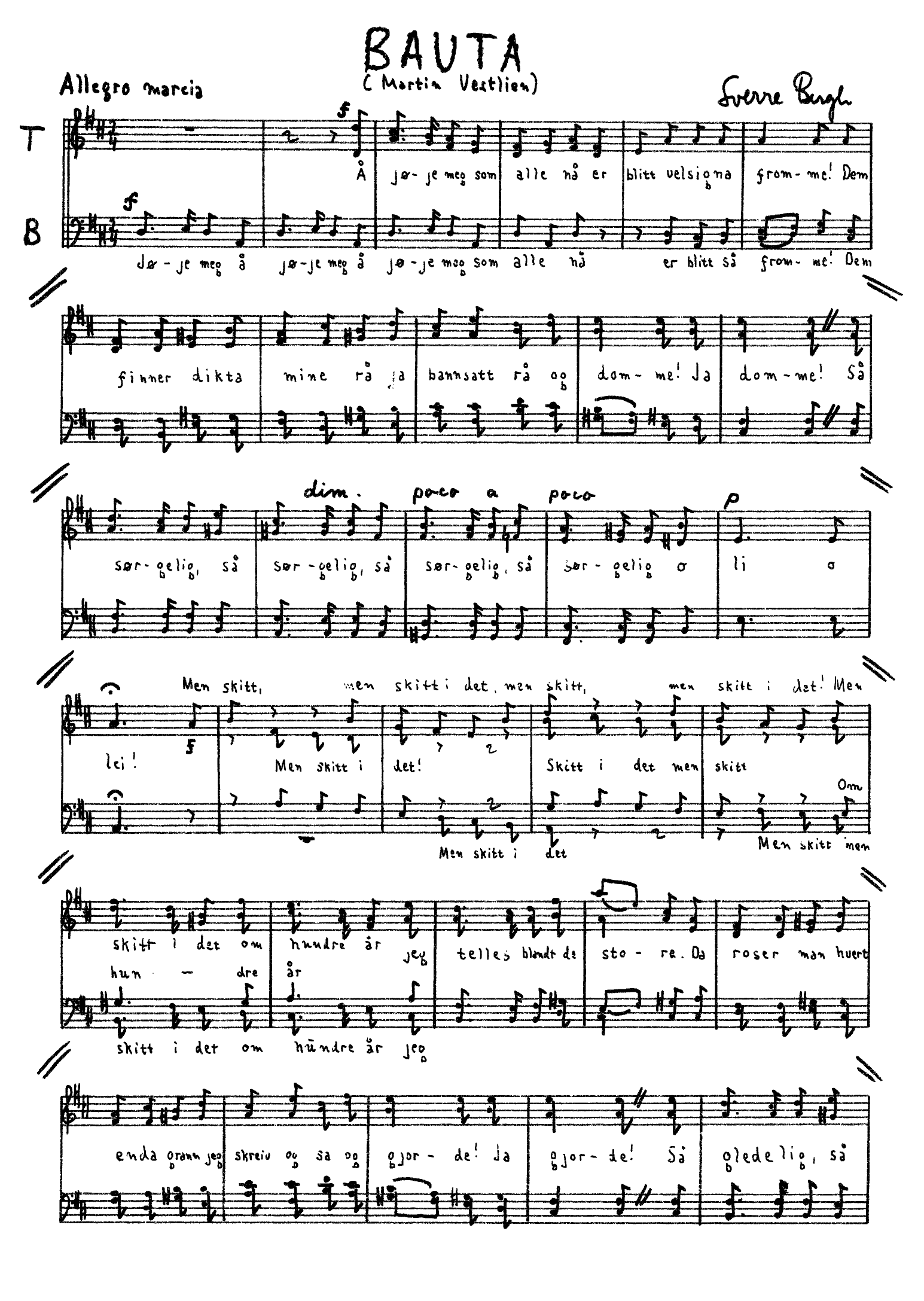 Bauta - Mannskor