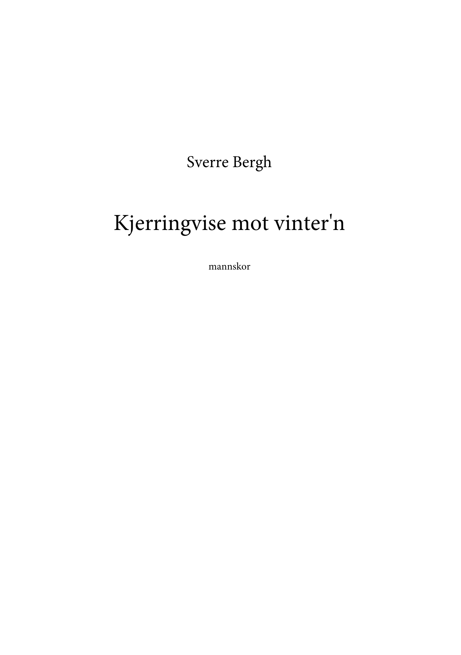 Kjerringvise mot vinter'n
