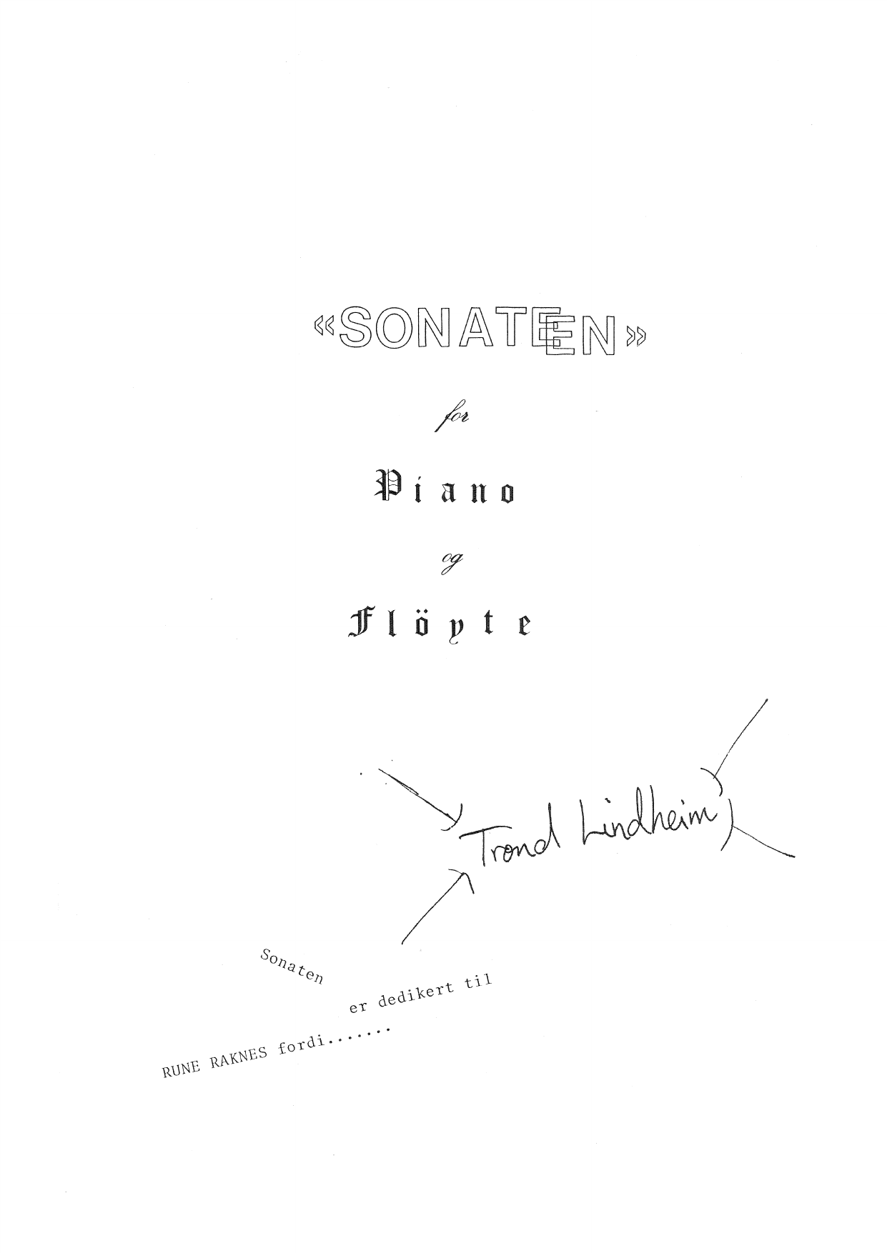 Sonateen for piano og fløyte