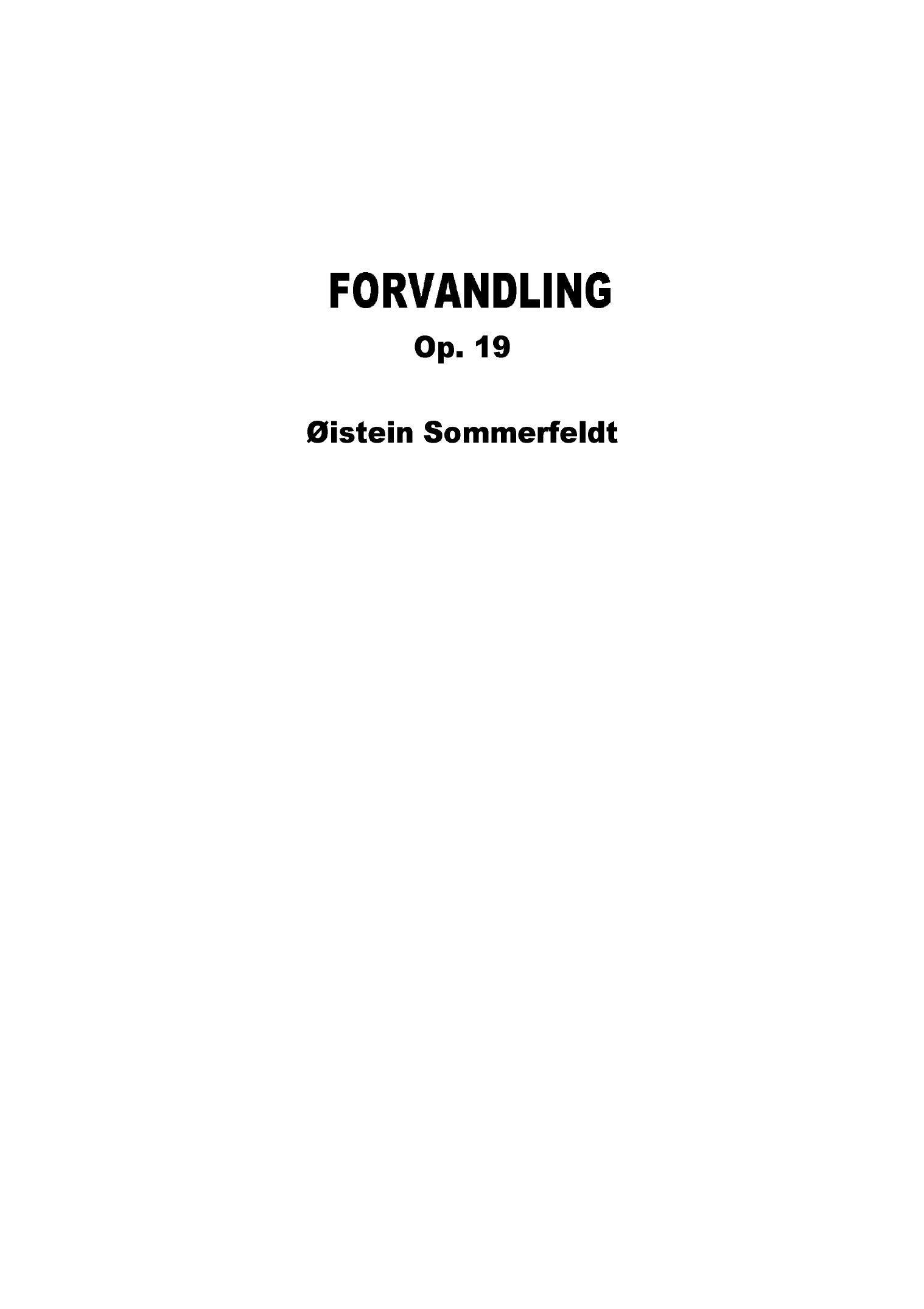 Forvandling, op. 19